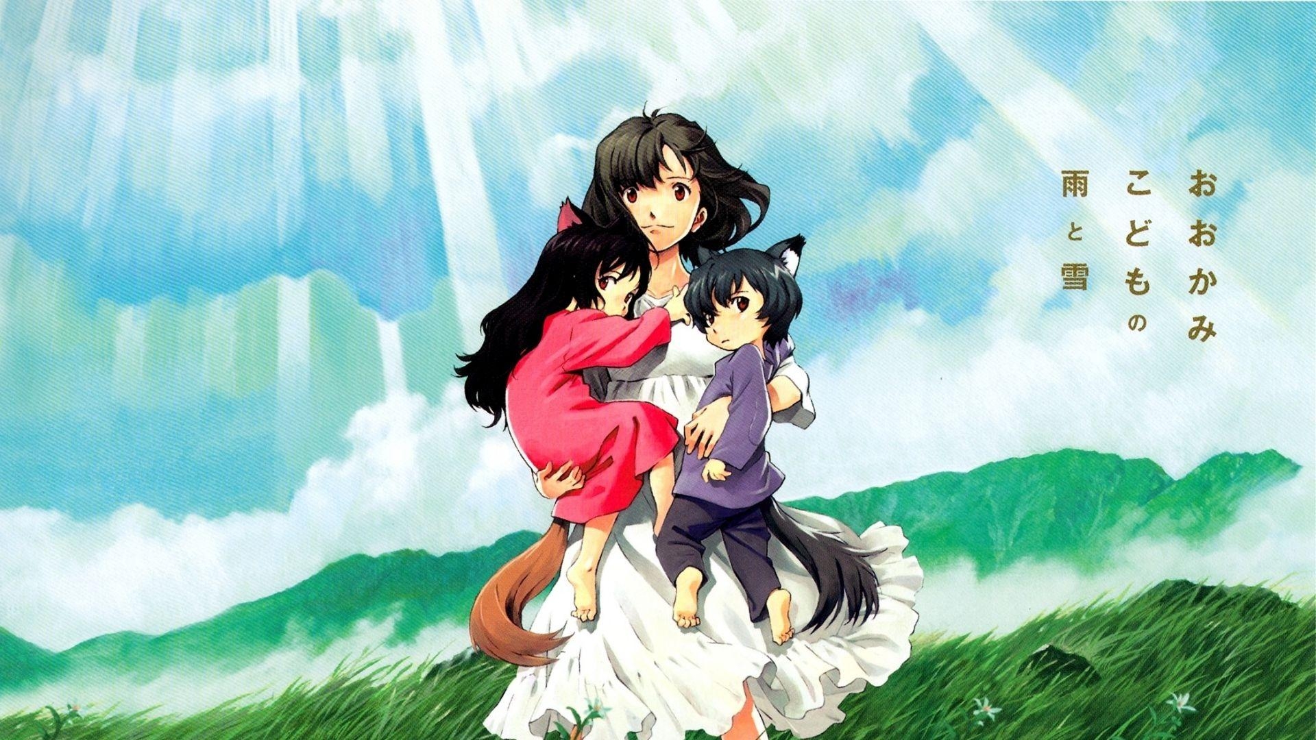 1920x1080 Wallpaper wolf children ame and yuki, anime, girl, Desktop