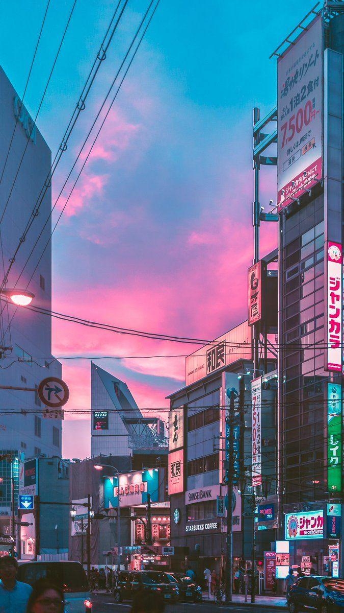 680x1200 日本 on. Scenery wallpaper, Vaporwave wallpaper, Phone