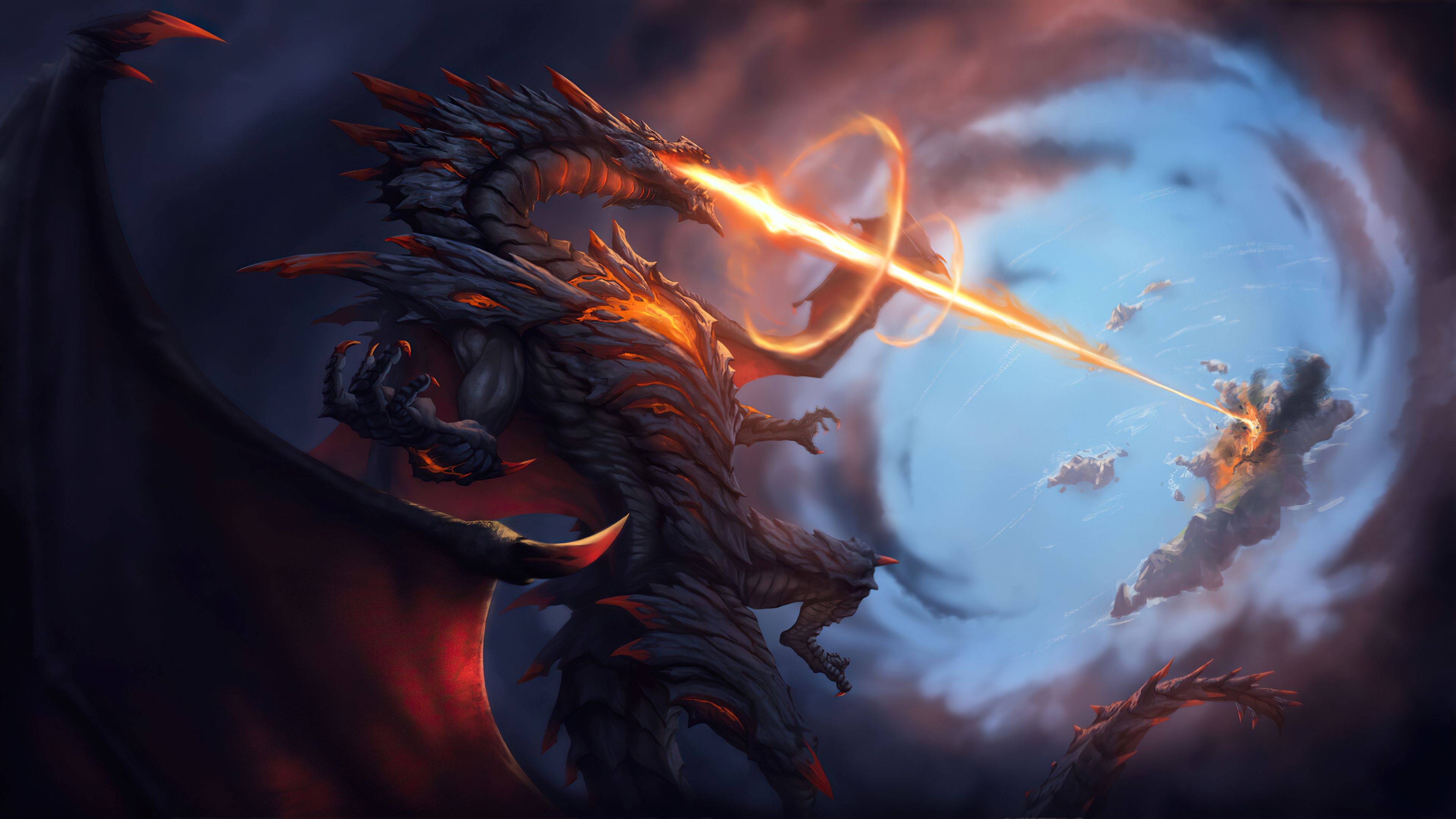 3840x2160 Angry Dragon 4K Art Wallpaper, HD Fantasy 4K Wallpaper, Image, Photo and Background, Desktop