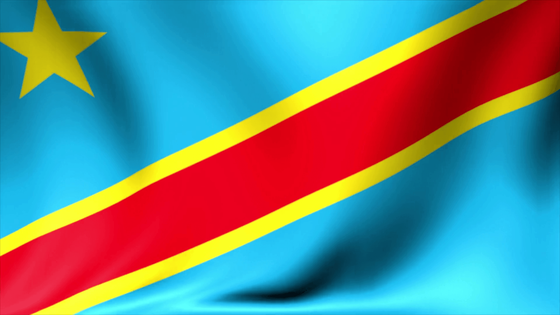 1920x1080 Democratic Republic of Congo Flag. Background Seamless Looping, Desktop