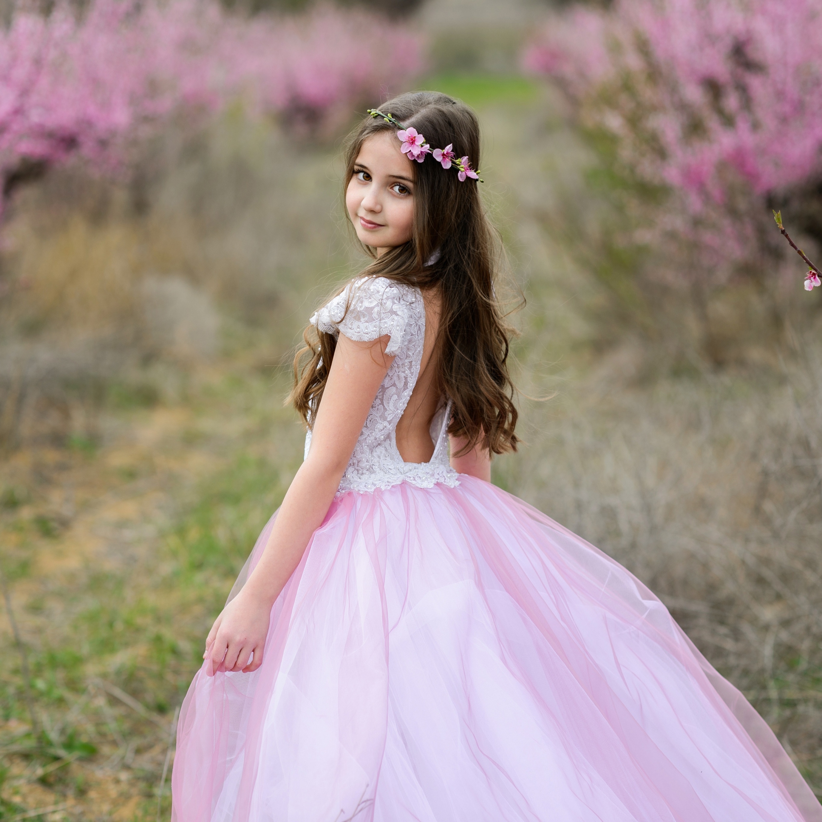 2740x2740 Wallpaper 4K, Girly, Baby pink, Spring, Phone