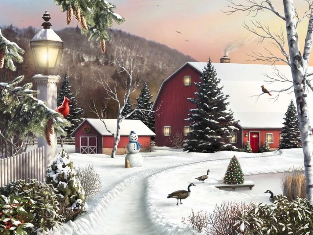 1030x770 Winter Country Scenes Wallpaper, Desktop