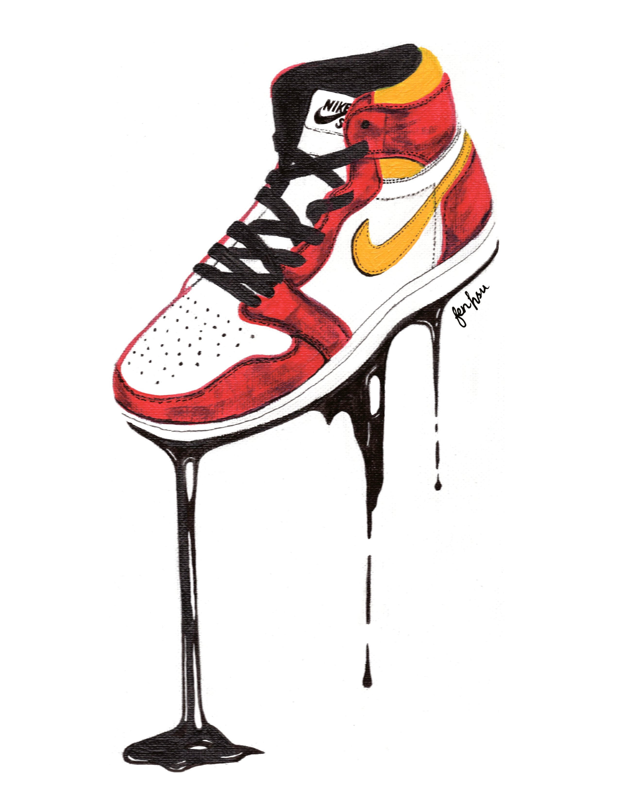 2550x3300 Air Jordan 1 LA to Chicago art. Sneakers illustration, Sneaker art, Sneakers, Phone