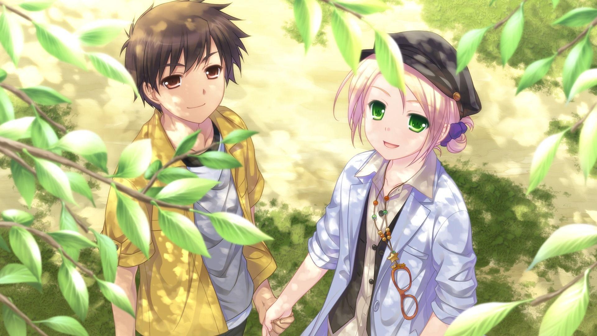 1920x1080 Cute Anime Couple Desktop Wallpaper. Wallpaper, Background, Desktop