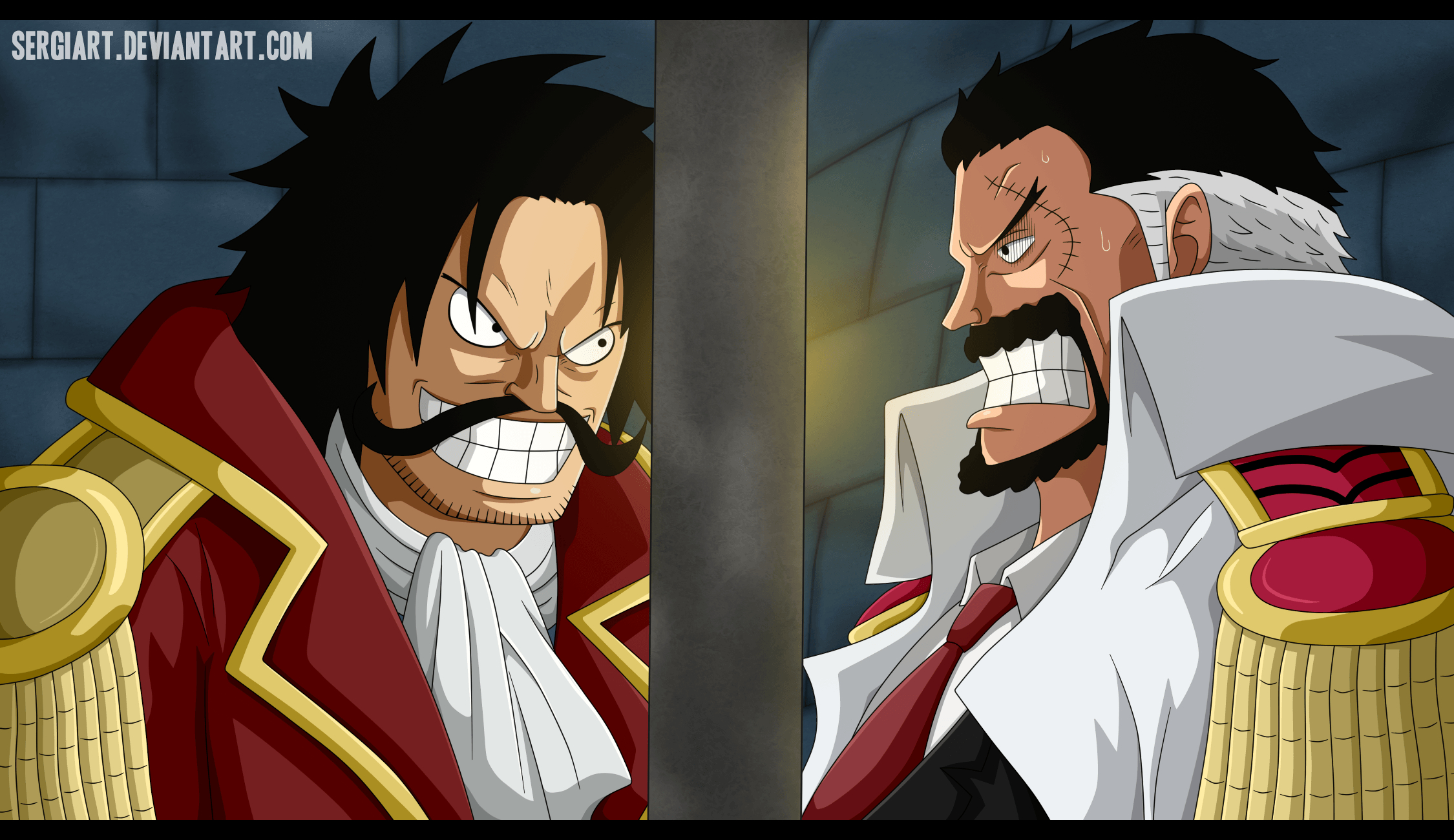 2250x1300 Gol D. Roger vs Monkey D. Garp by Sergi Romero López HD Wallpaper, Desktop