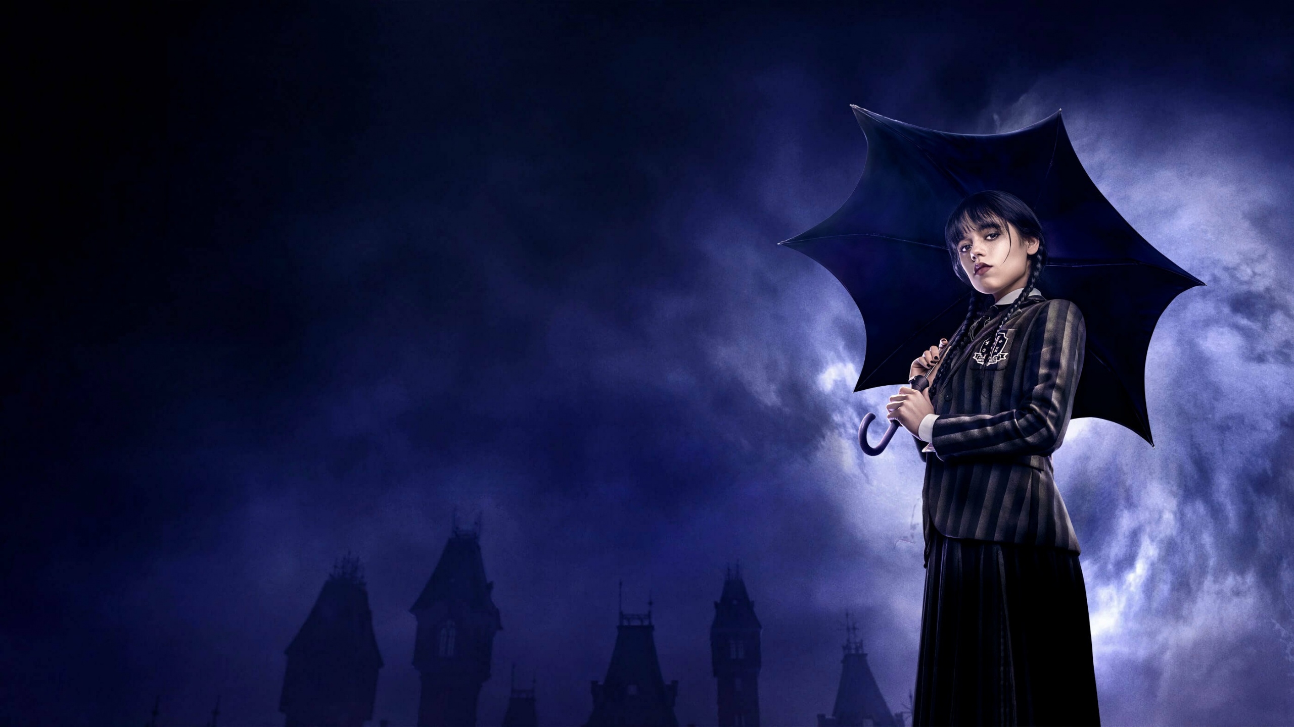 2560x1440 Jenna Ortega as Wednesday Addams Wallpaper 4K, Netflix series, Movies, Desktop