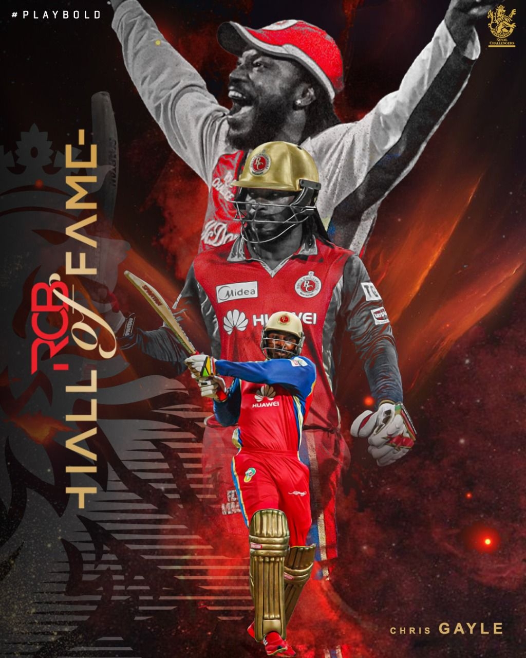 1030x1280 V I P E R™ på Twitter: RCB announced Ab De Villiers and Chris Gayle as Hall Of Fame of RCB❤️, Phone