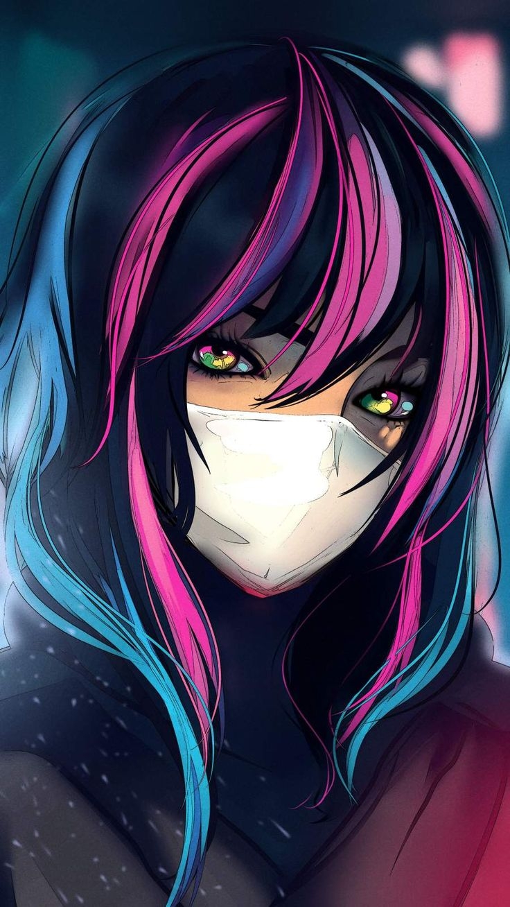 740x1310 Cute Emo Anime Girl Wallpaper, Phone