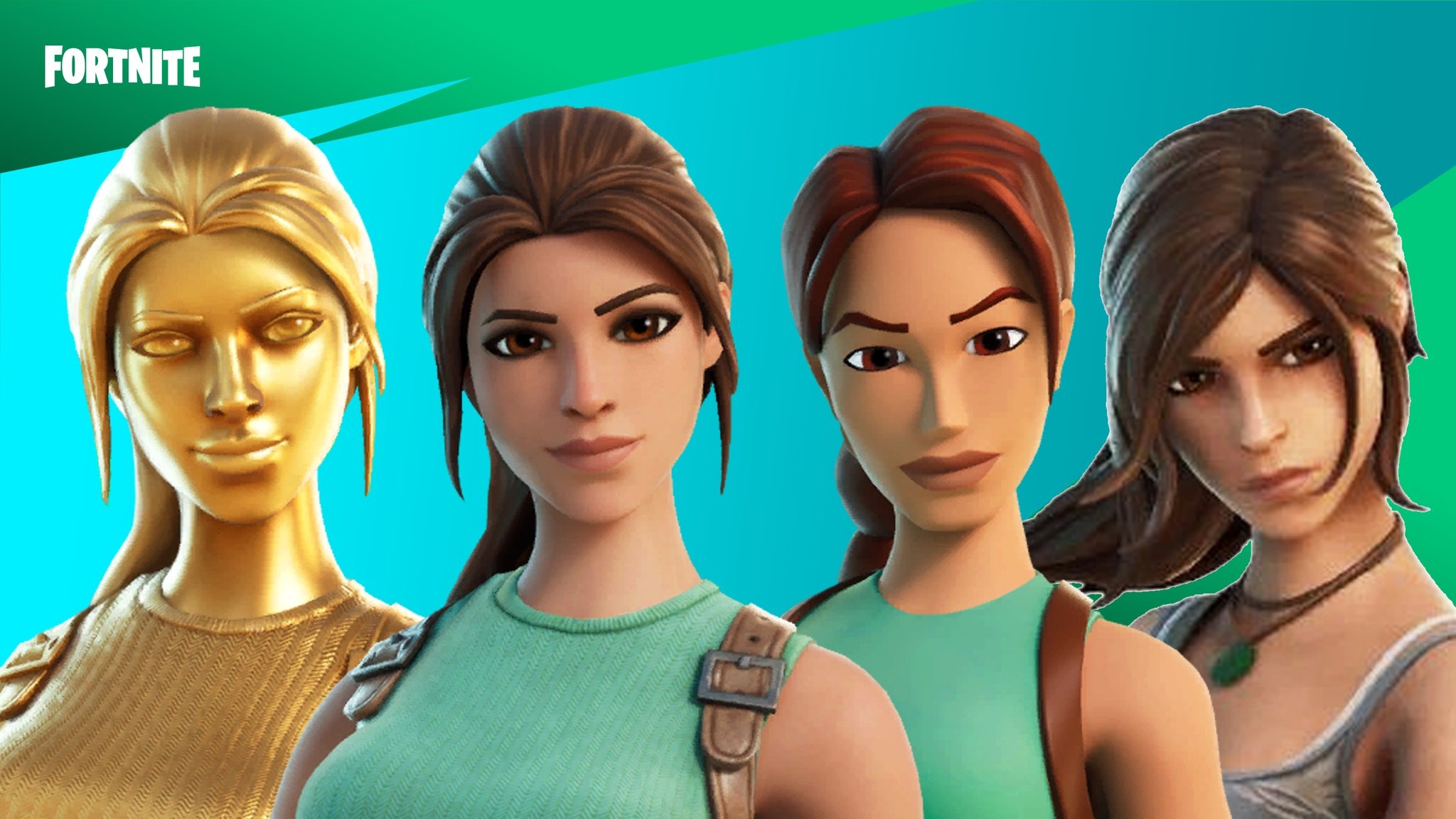 2050x1160 Lara Croft Fortnite wallpaper, Desktop