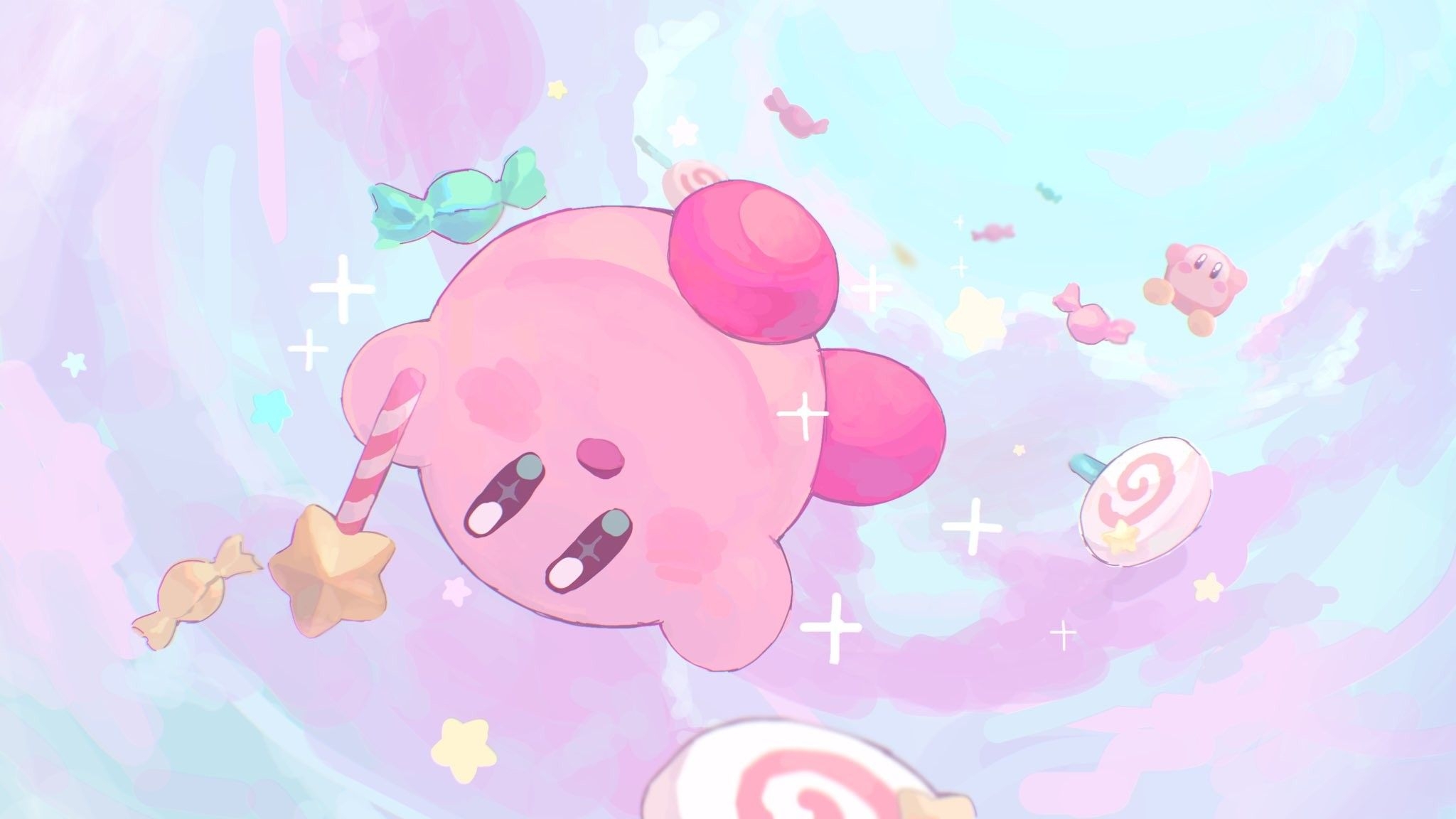 2050x1160 ⋗ Kirby. ೃ. Pink wallpaper anime, Cute laptop wallpaper, Pink wallpaper desktop, Desktop