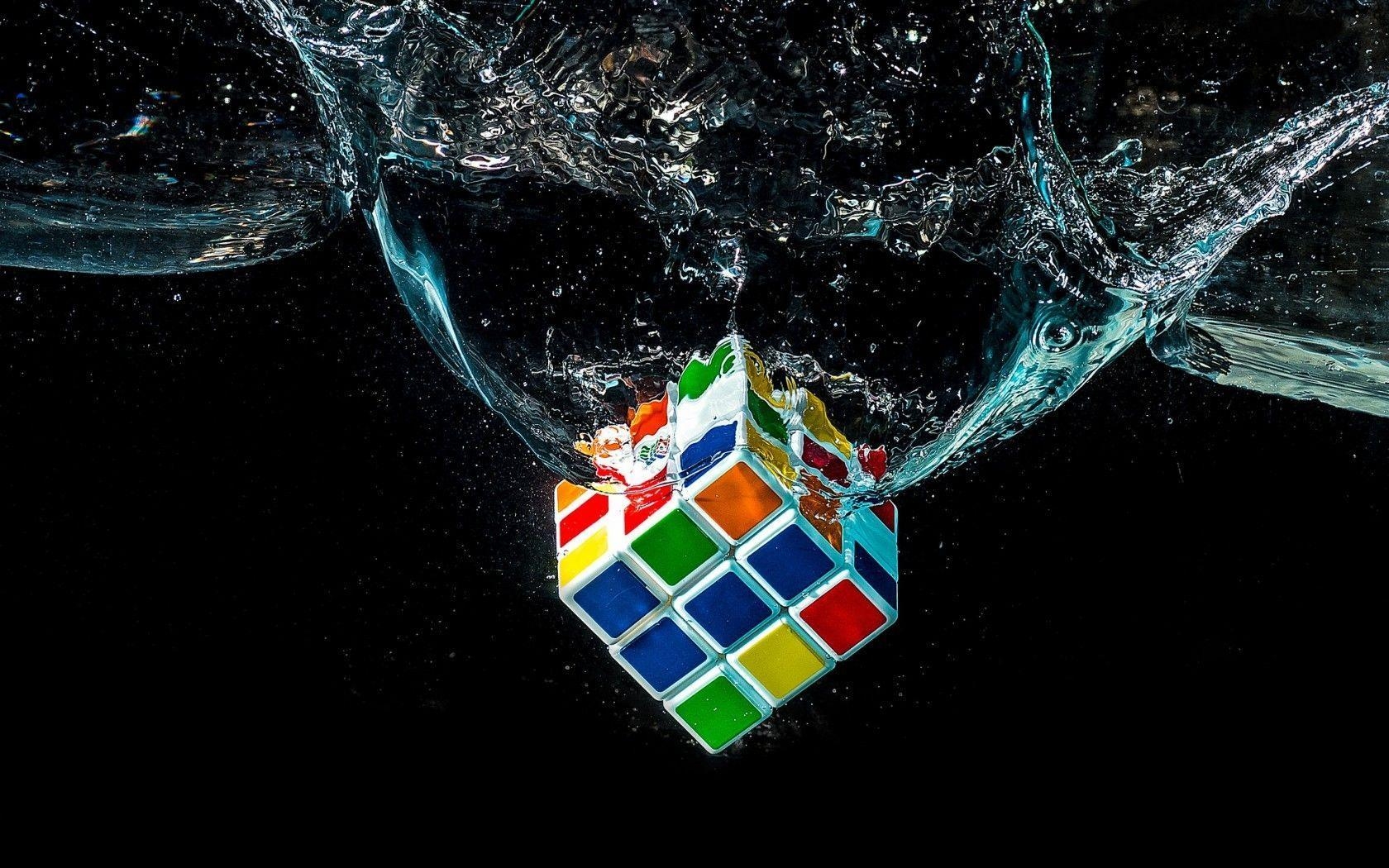 1680x1050 water, Digital Art, Rubiks Cube Wallpaper HD / Desktop and Mobile, Desktop