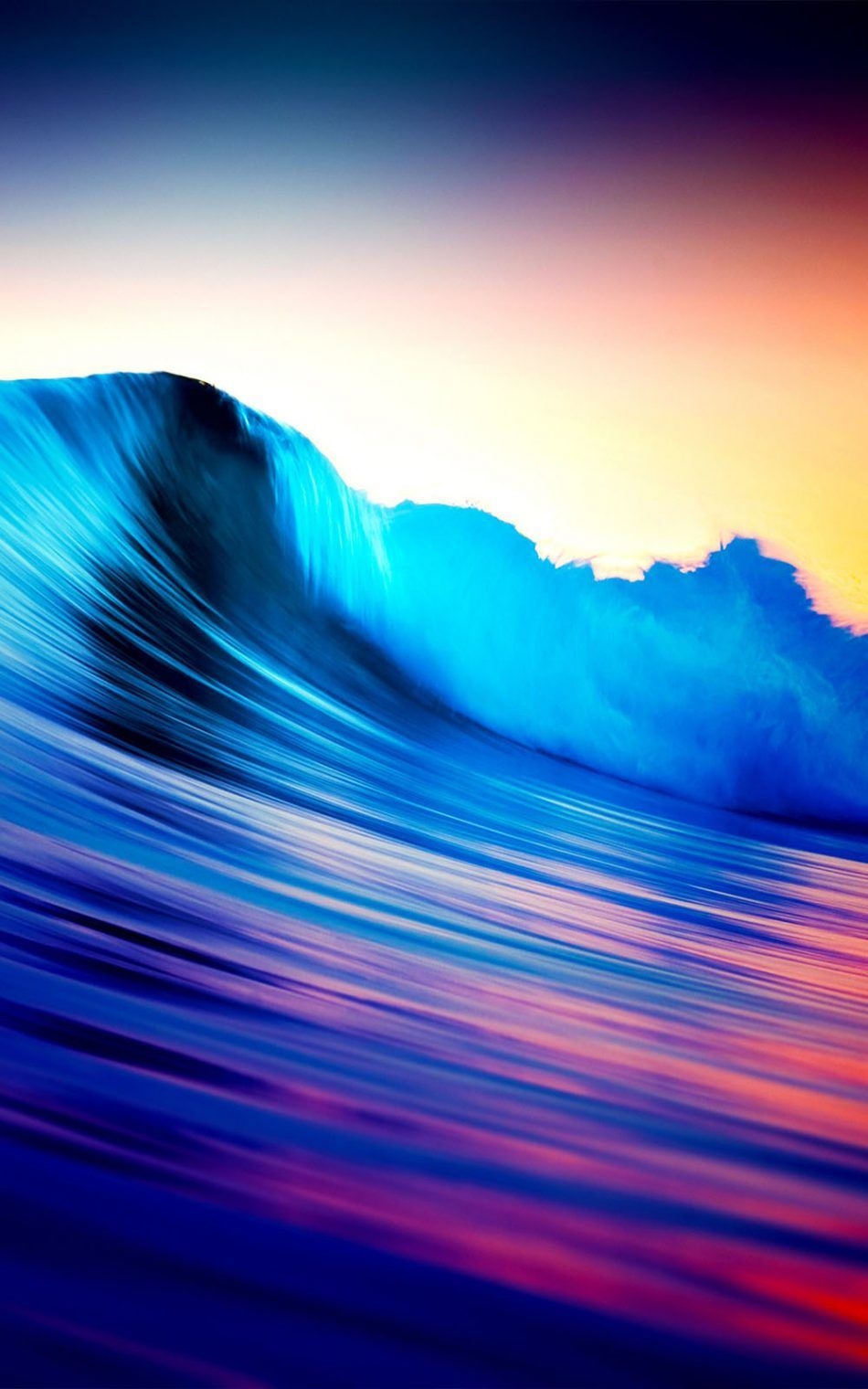 950x1520 Colorful Ocean Wave 4K Ultra HD Mobile Wallpaper, Phone