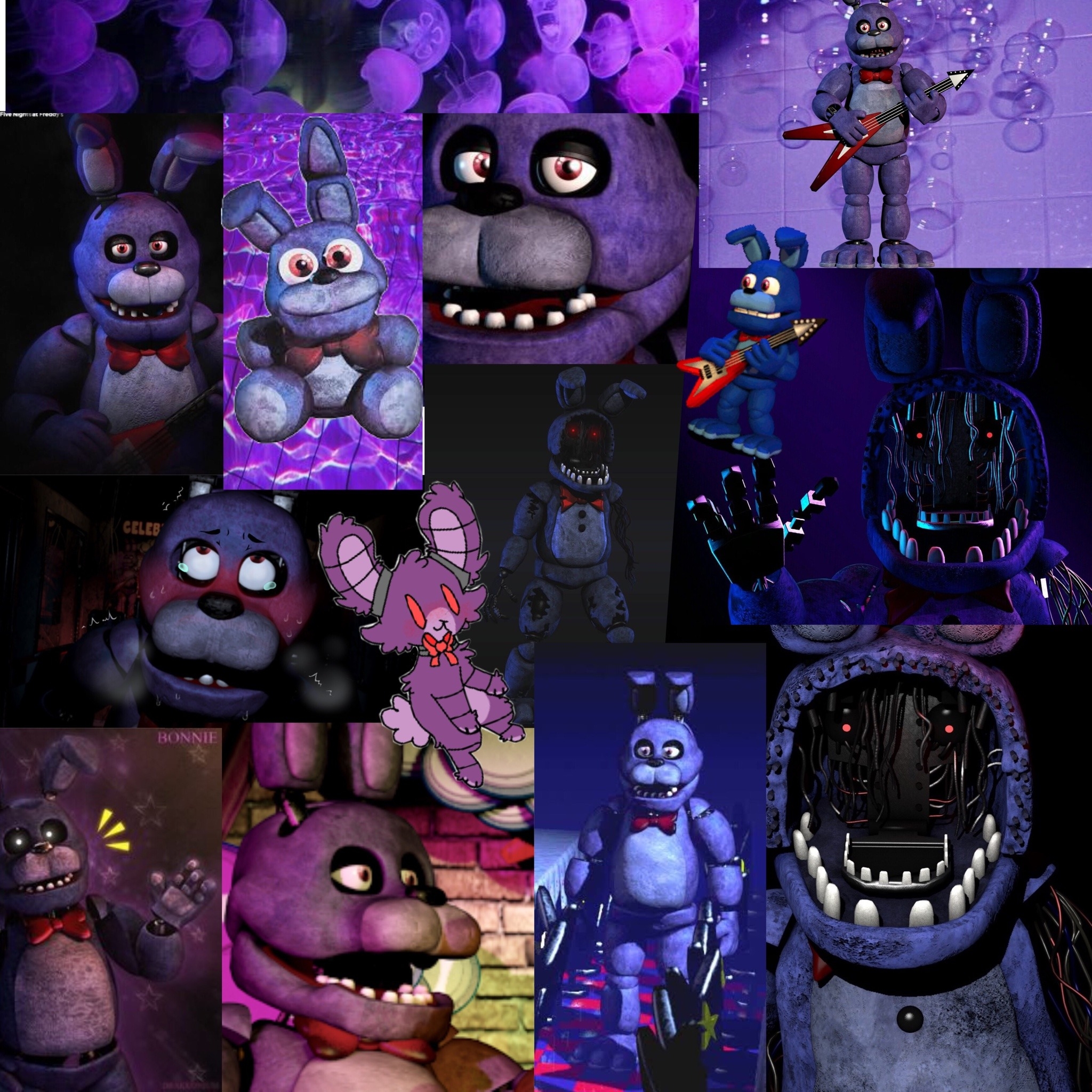 2050x2050 withered bonnie wallpaper, Phone