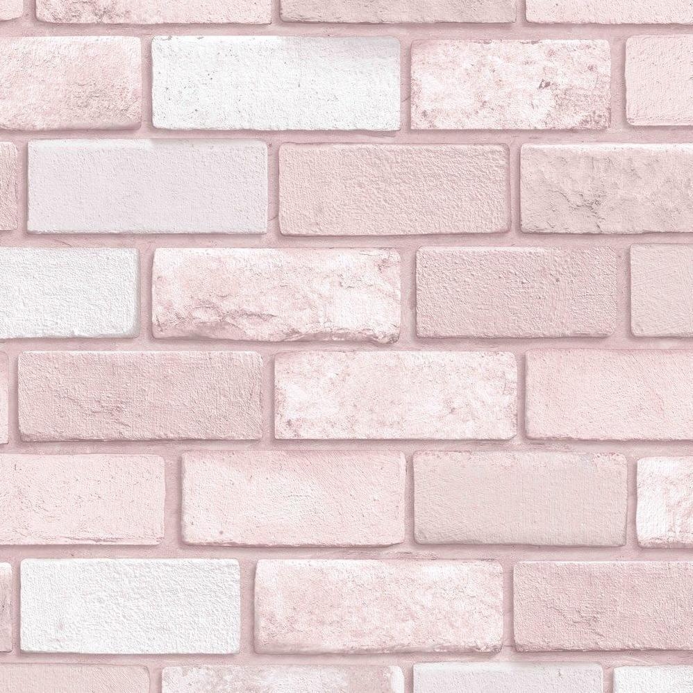 1000x1000 Arthouse Glitter Wallpaper. Diamond Pink Brick, Phone