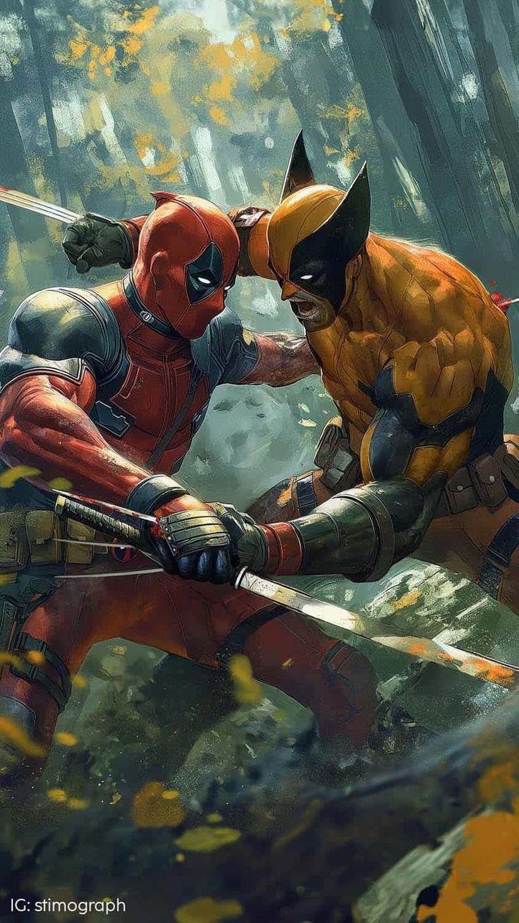 740x1310 Wolverine vs Deadpool iPhone Wallpaper, Phone