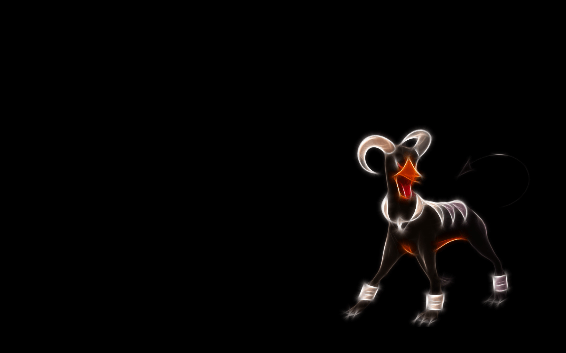 1920x1200 Pokemon, simple background, Houndoom, black background, Desktop