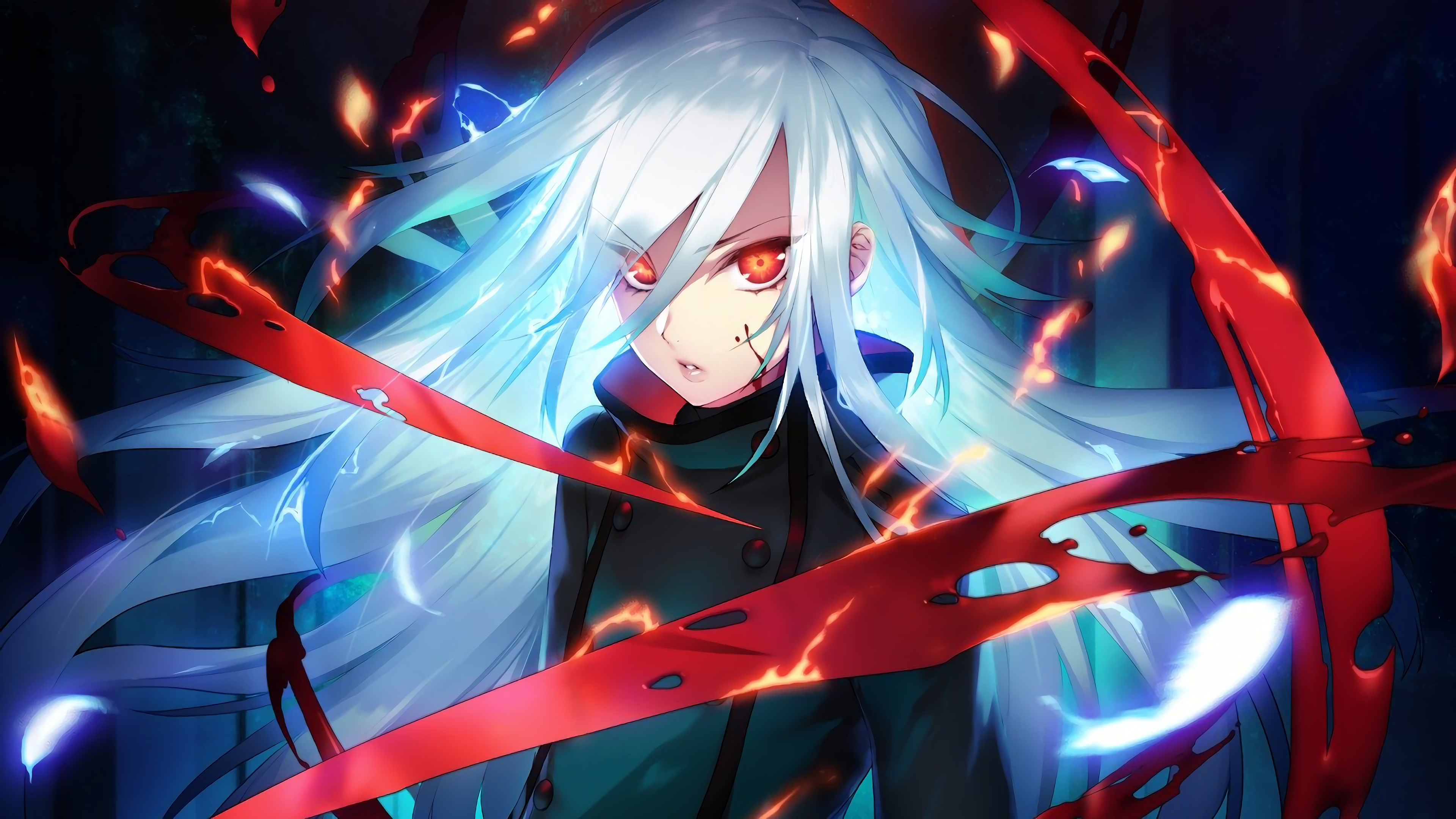 3840x2160 Anime, Red Eyes, 4K Gallery HD Wallpaper, Desktop