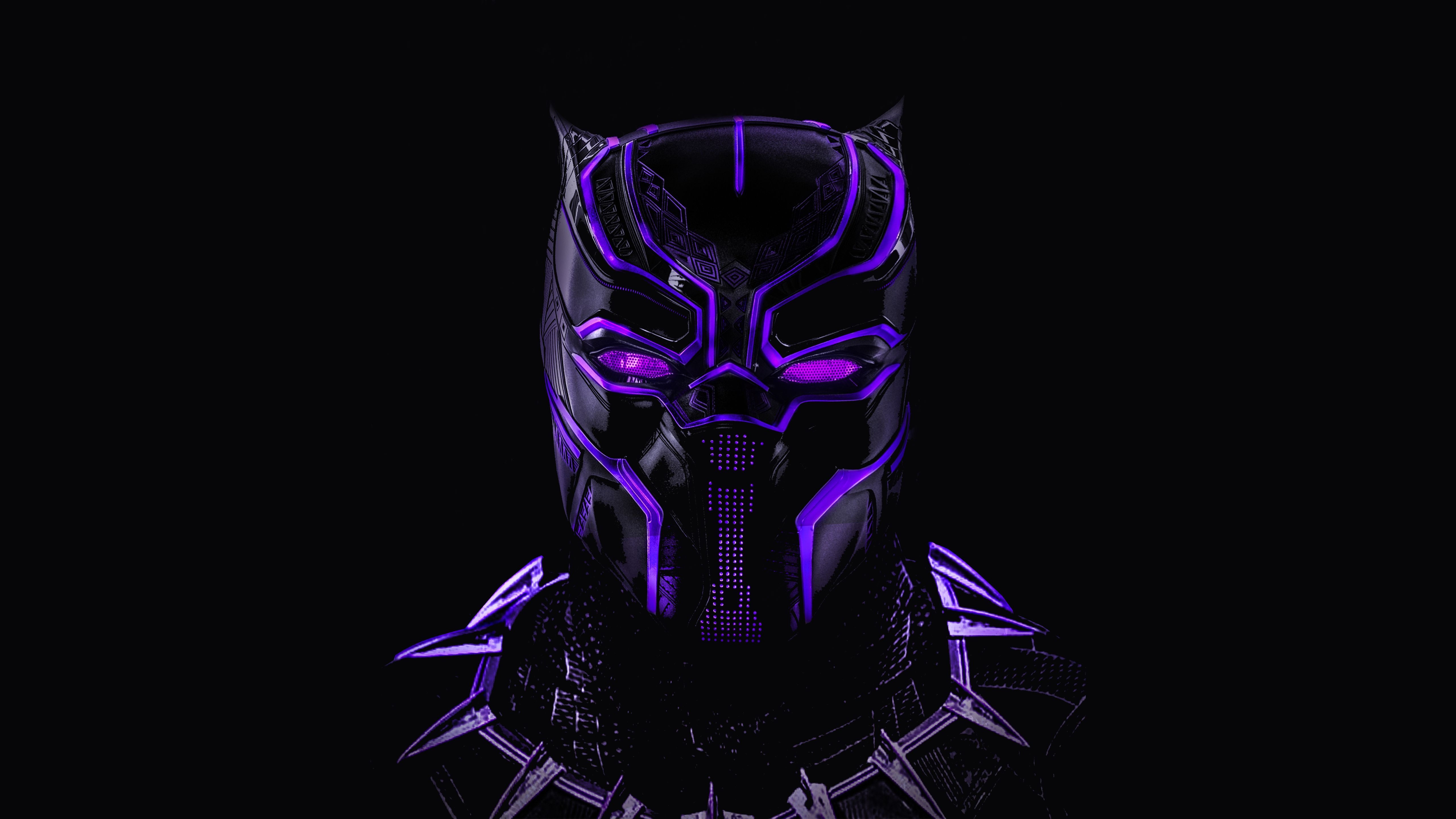 5120x2880 Black Panther Neon Artwork 5K. Black panther HD wallpaper, Black panther art, HD dark wallpaper, Desktop