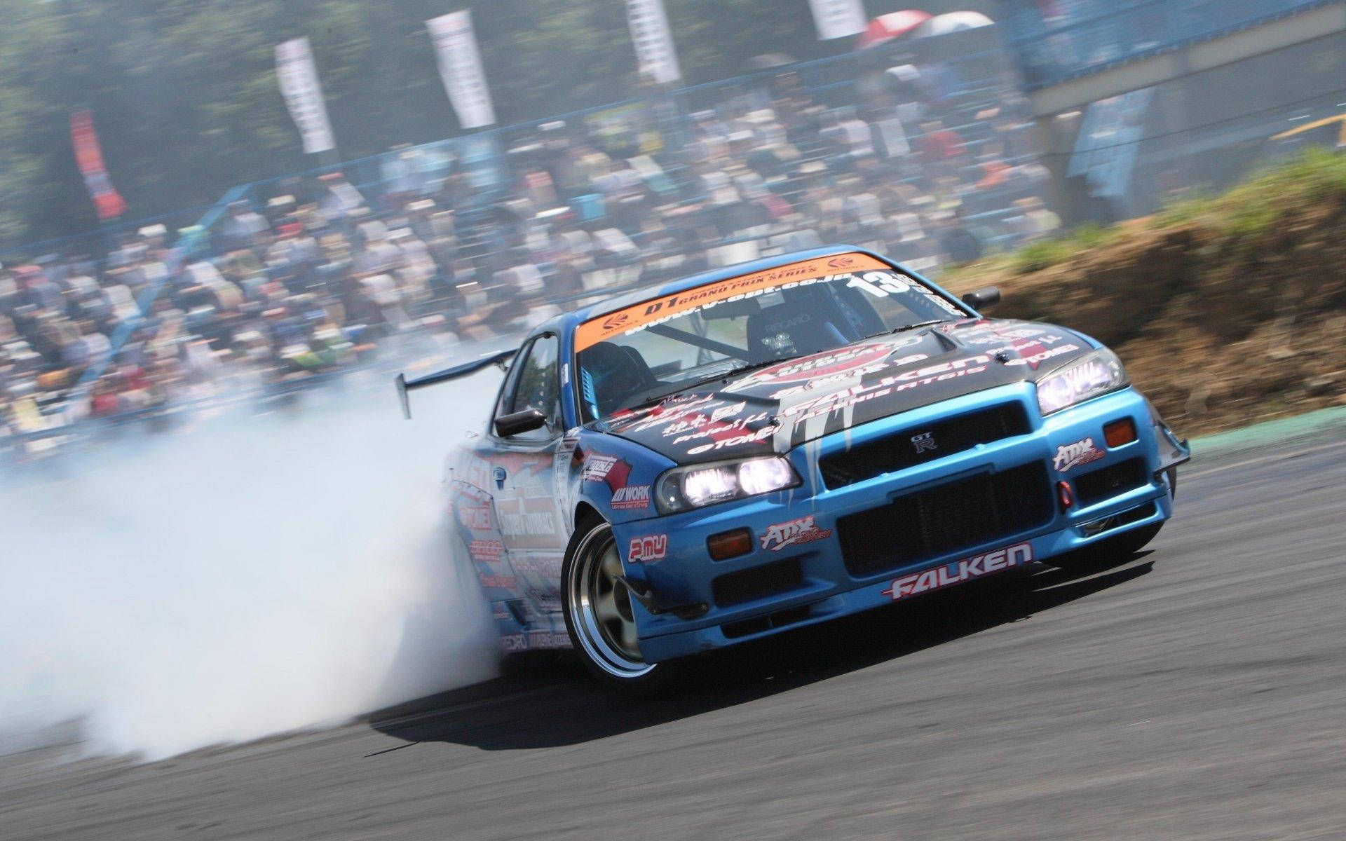 1920x1200 Download Drift Cars Skyline Close Up Wallpaper, Desktop