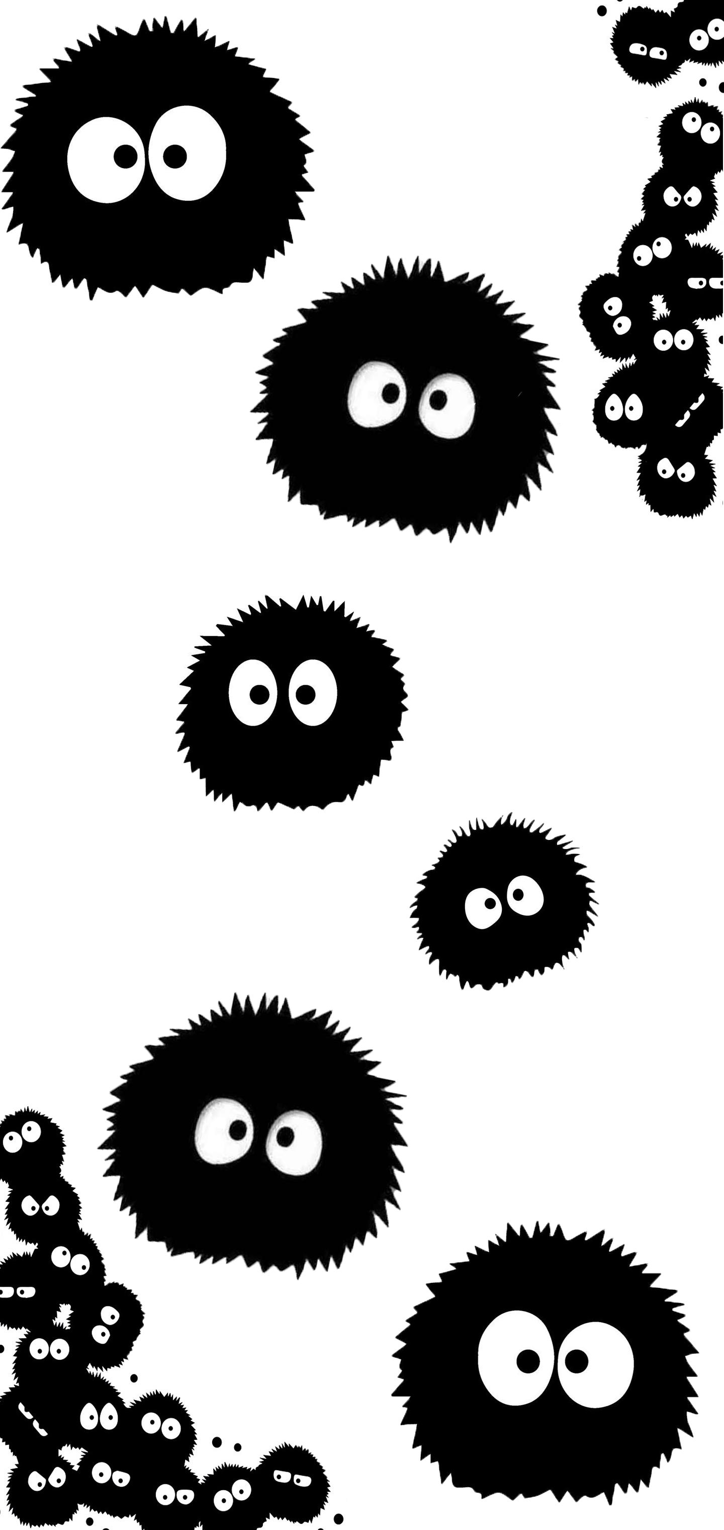 1440x3040 Soot Sprites Of Spirited Away By BoyWhoCrapped Galaxy S10 Hole Punch Wallpaper, Phone