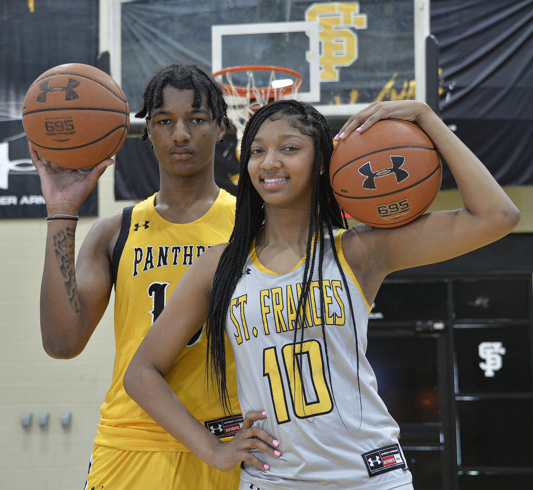 2050x1890 Maryland basketball commits Julian and Angel Reese, Desktop