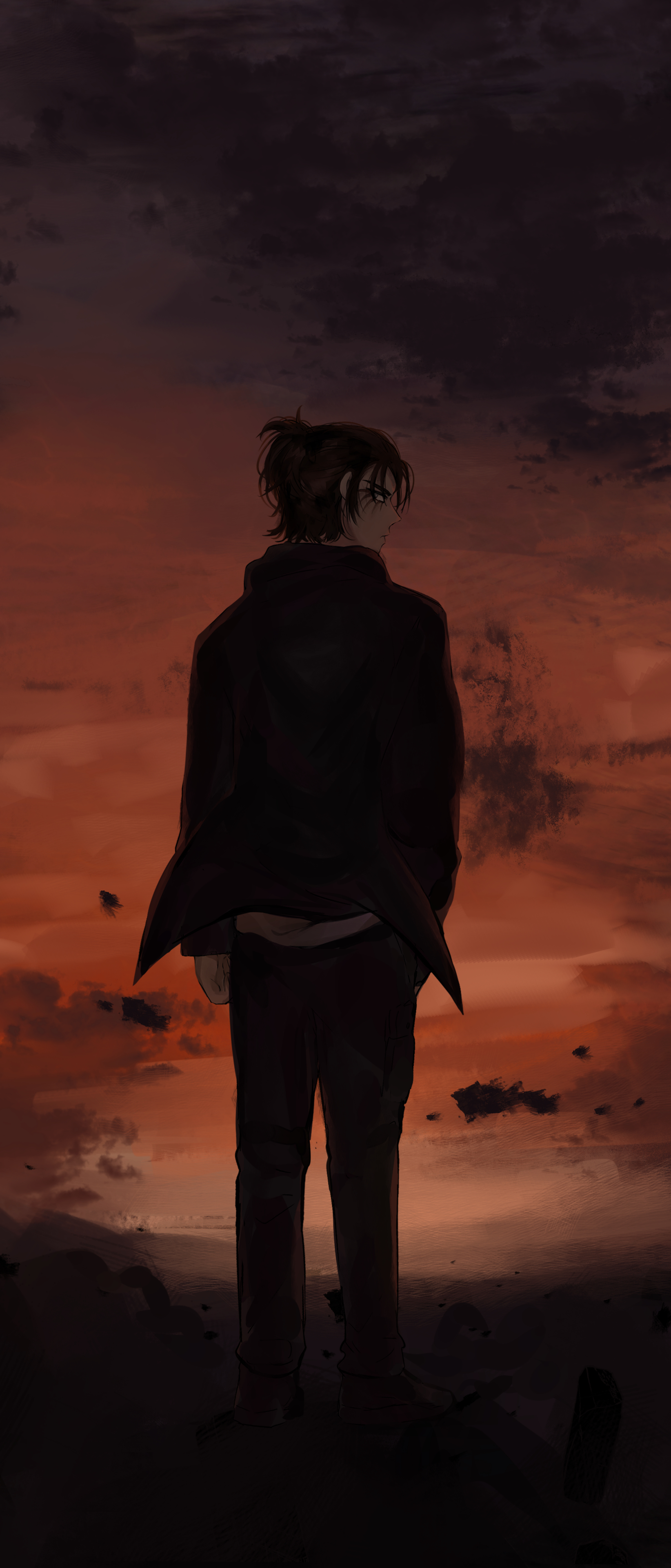 1650x3840 Eren Yeager Phone Wallpaper, Phone