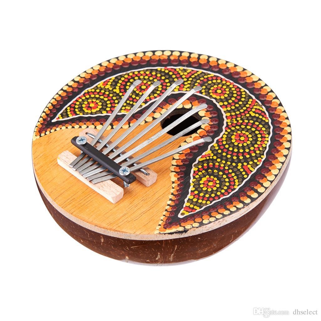 1030x1030 Kalimba Thumb Piano Keys Tuneable Coconut Shell Painted, Phone