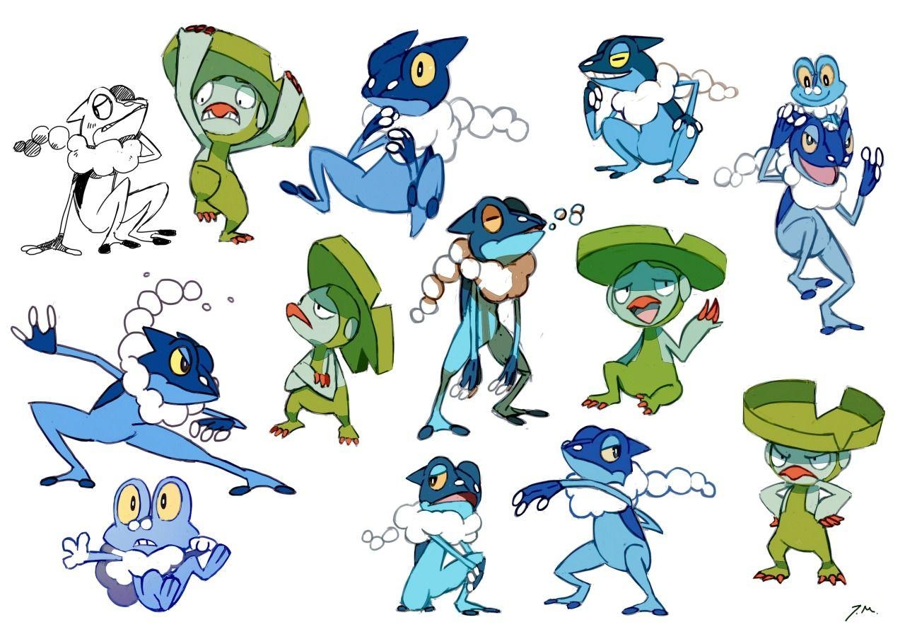 1280x890 Some frog pokemon + Lombre :). Pokemon. Pokémon, Frogs, Desktop