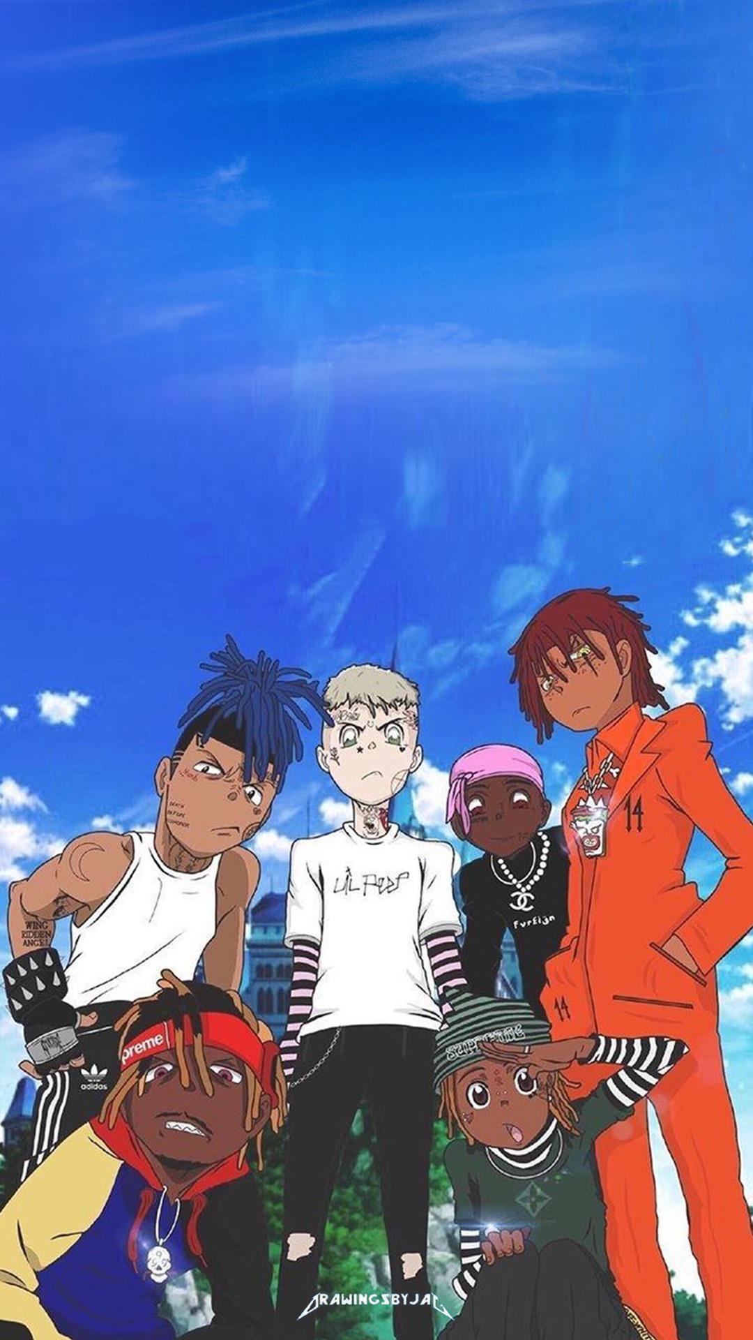 1080x1920 A nice wallpaper of X, Lil Peep, JuiceWrld, Ski Mask, Phone