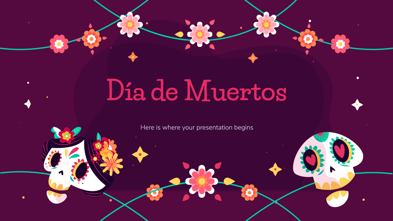 1600x900 Día de Muertos Google Slides Theme and PowerPoint, Desktop