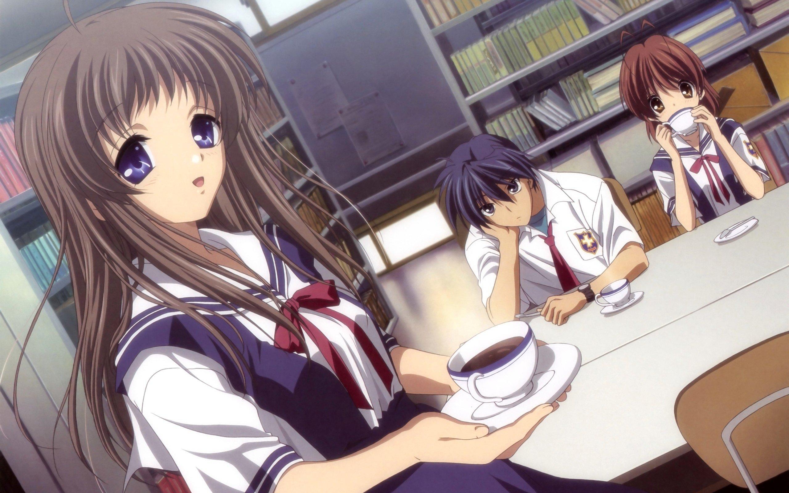 2560x1600 Clannad, Anime girls, Schoolgirls, Furukawa Nagisa, Miyazawa Yukine, Desktop