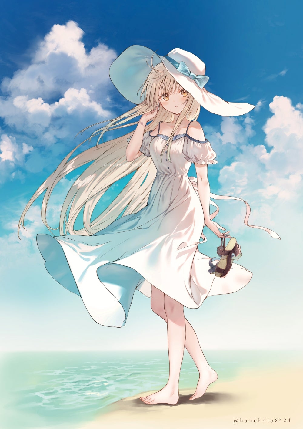 1000x1420 Mahiru Shiina on the Beach!, Phone