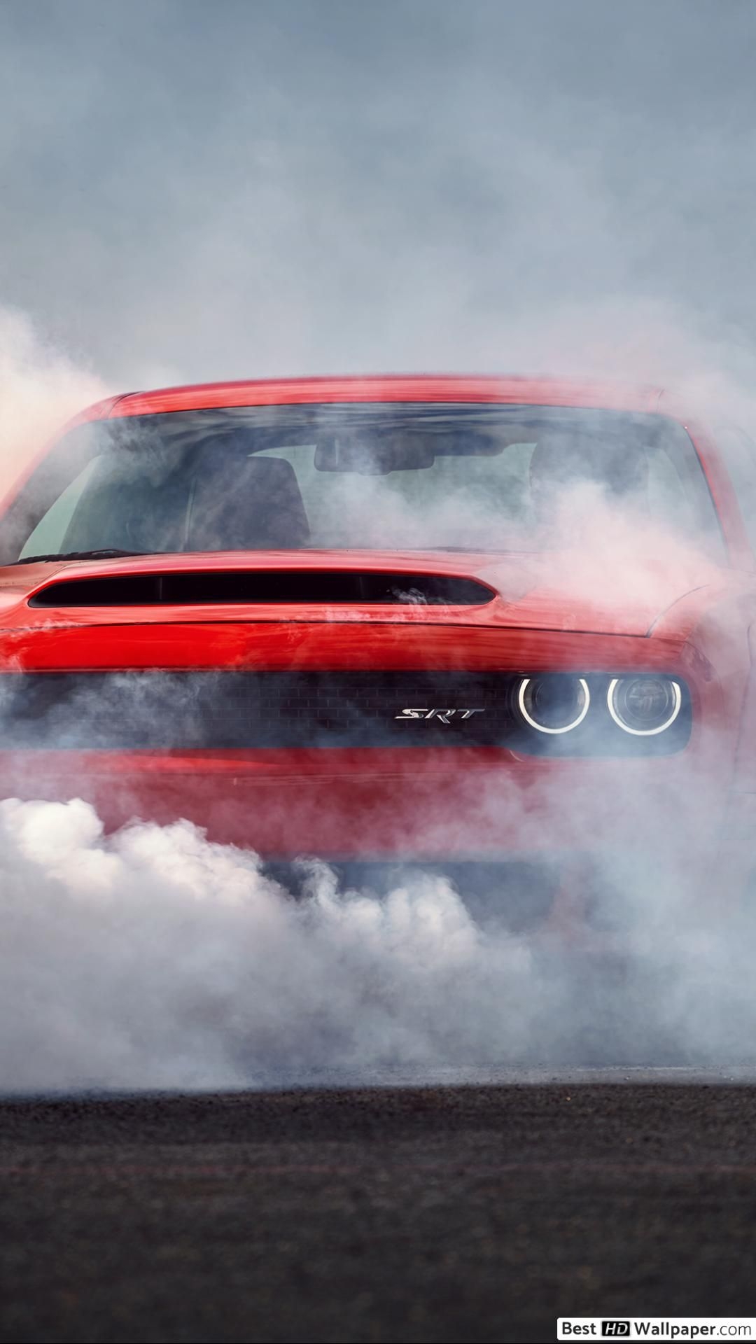 1080x1920 Red Dodge Challenger SRT Demon sport car HD wallpaper download, Phone