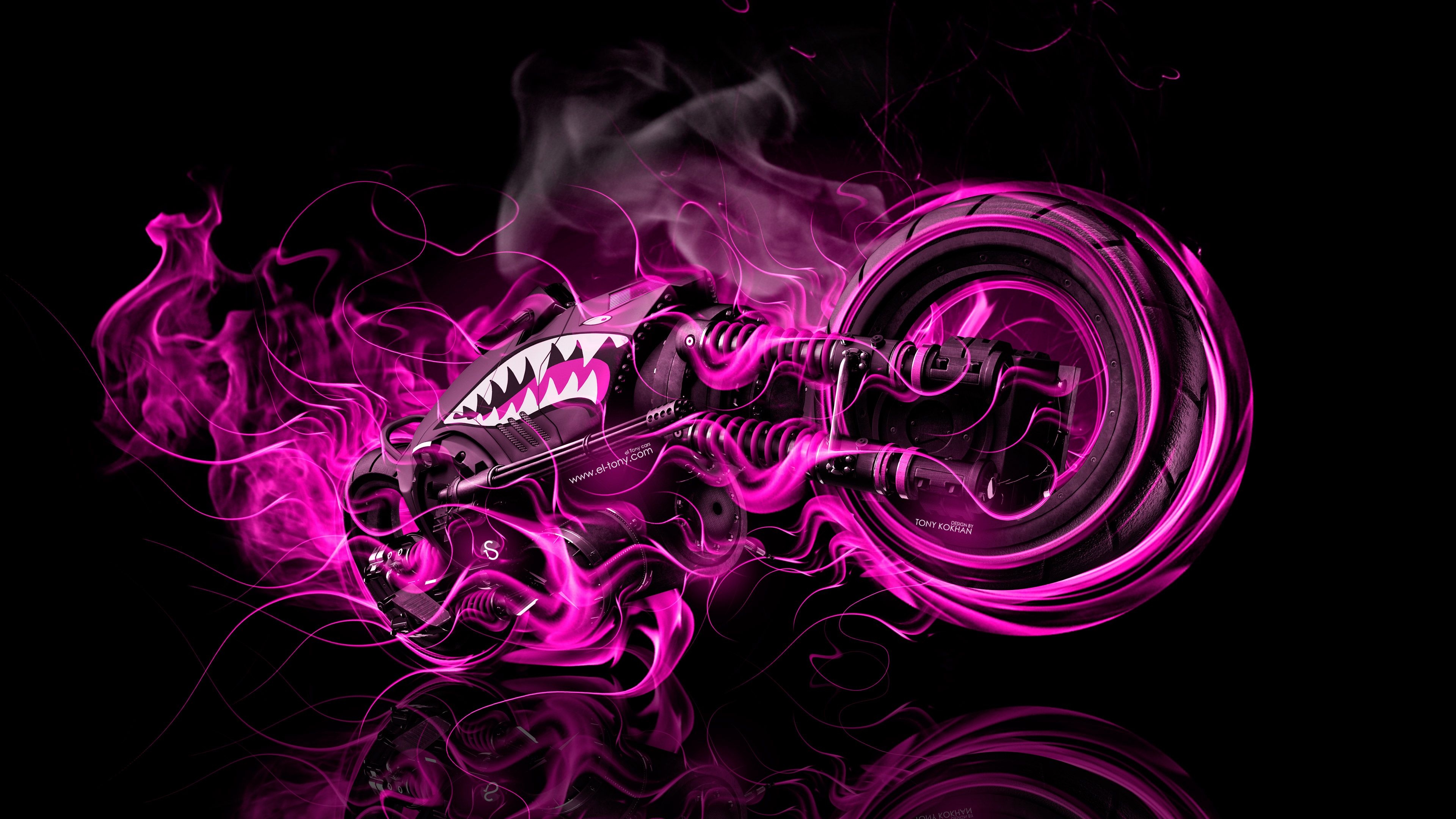 3840x2160 Moto Gun Super Fire Flame Abstract Bike 2016 Wallpaper 4K el Tony, Desktop