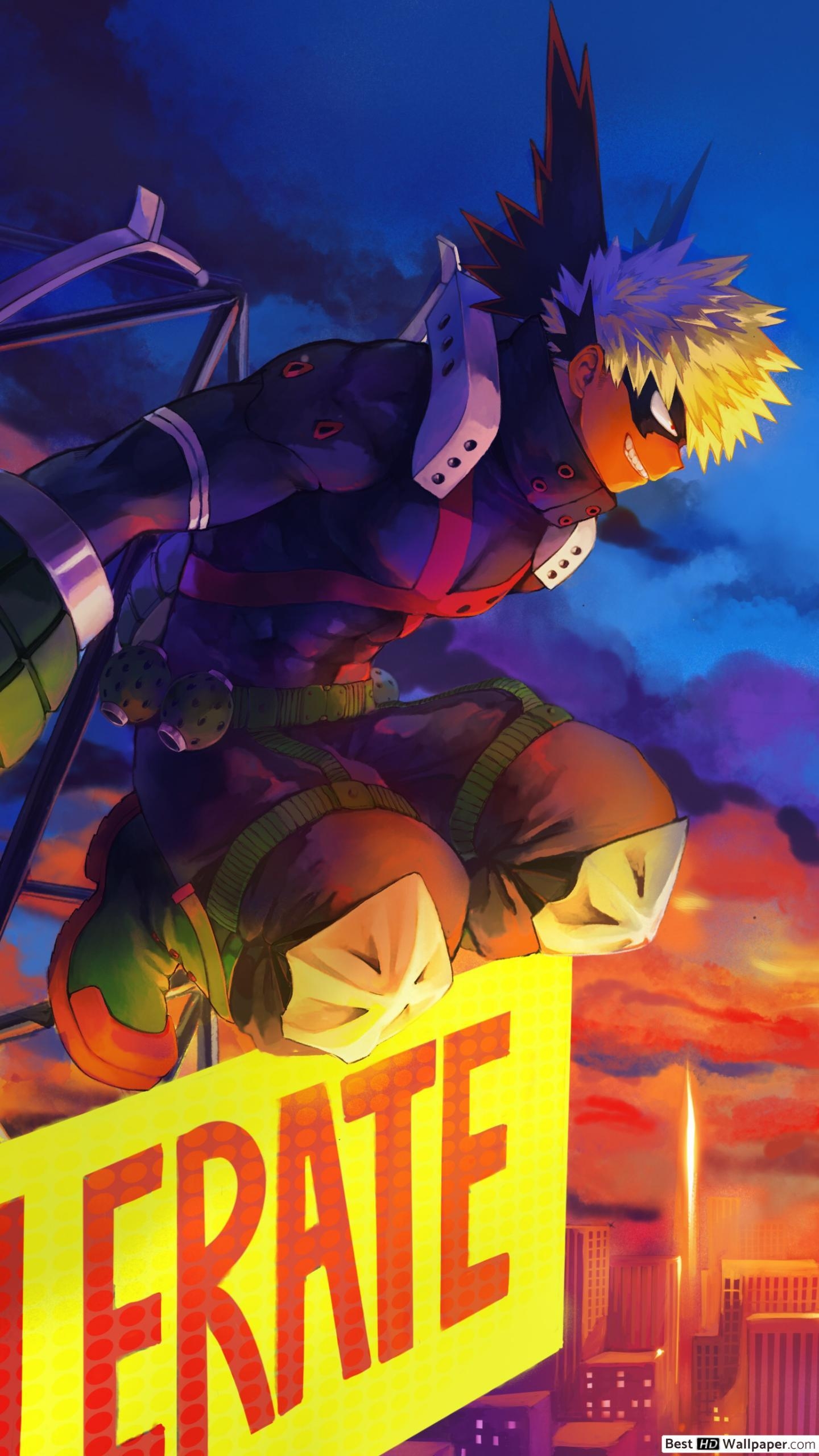 1440x2560 My Hero Academia Bakugo Let's Go HD wallpaper download, Phone