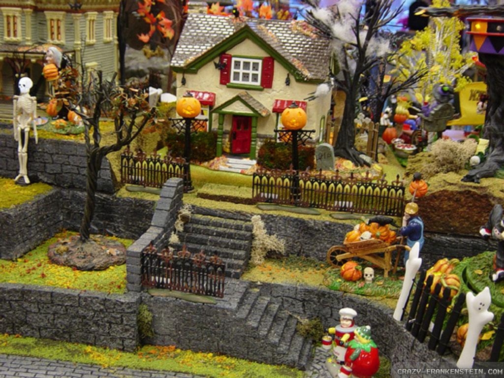 1030x770 Halloween Village wallpaper, Desktop