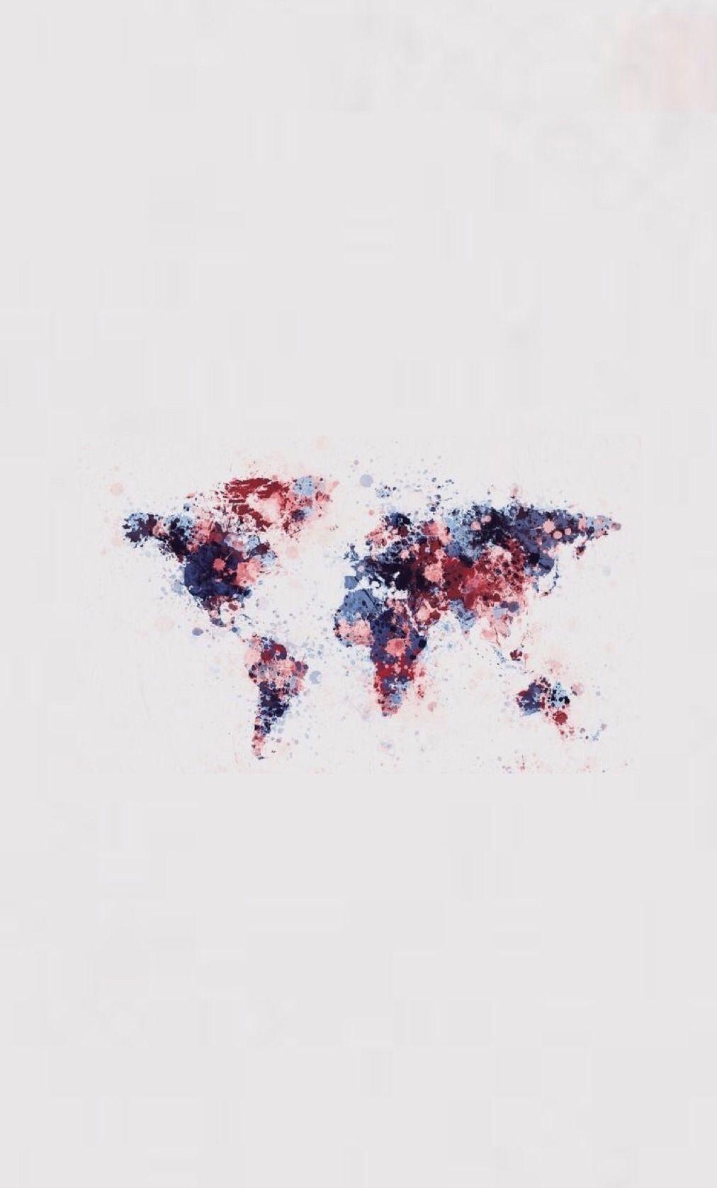 1020x1680 WP. World map wallpaper, Map wallpaper, Colorful map, Phone