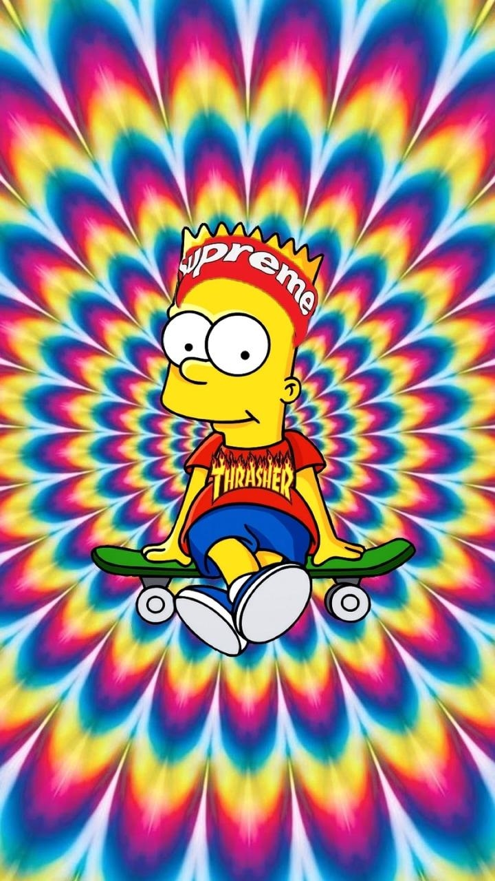 720x1280 Trippy Simpsons Wallpaper Bart, Phone