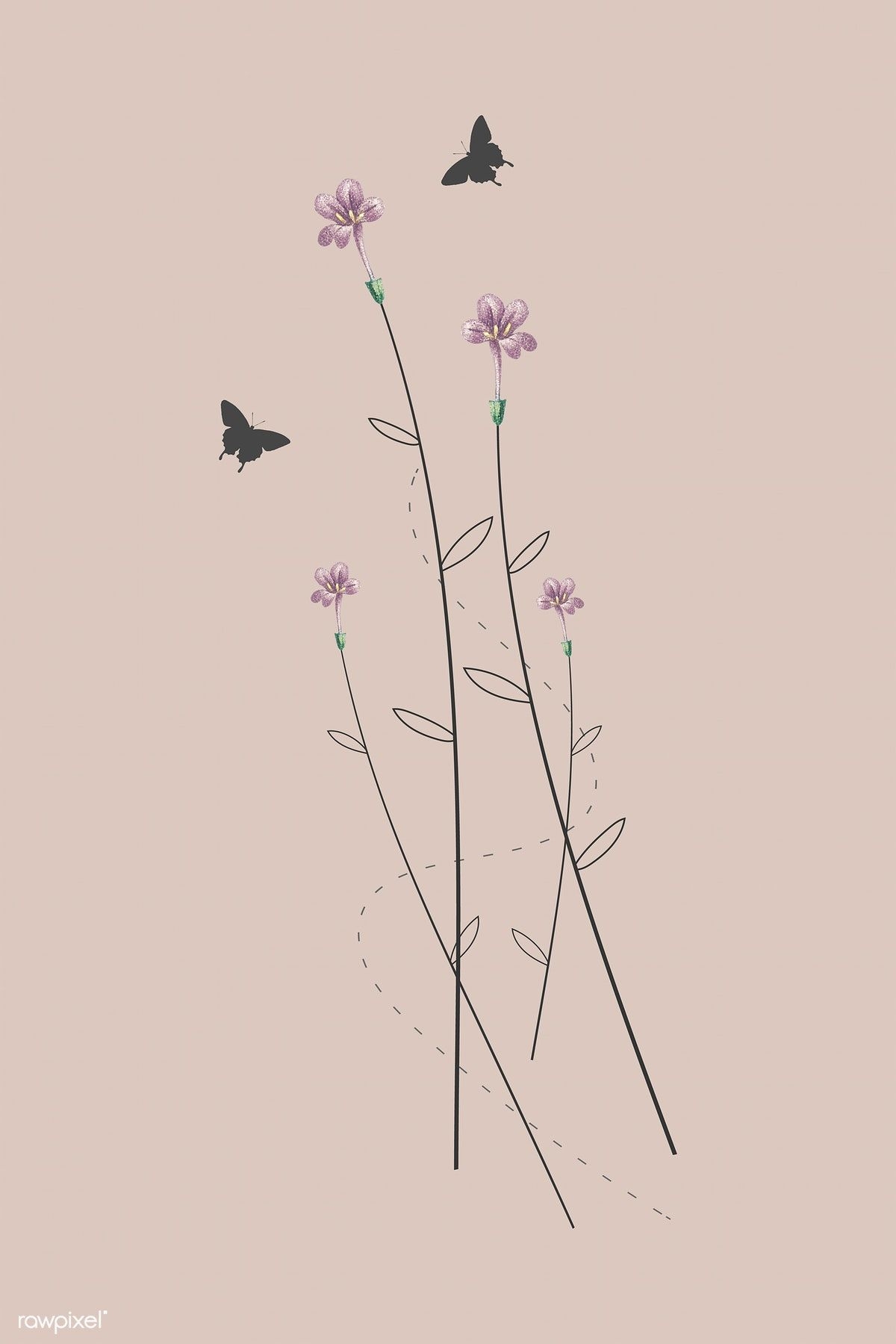 1200x1800 Tiny pink wild flowers minimal design vector / marinemynt #vector. Phone wallpaper boho, Minimal wallpaper, Wallpaper iphone boho, Phone