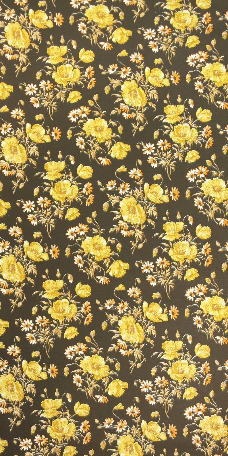 800x1590 Vintage Wallpaper Goldmohn per meter, Phone