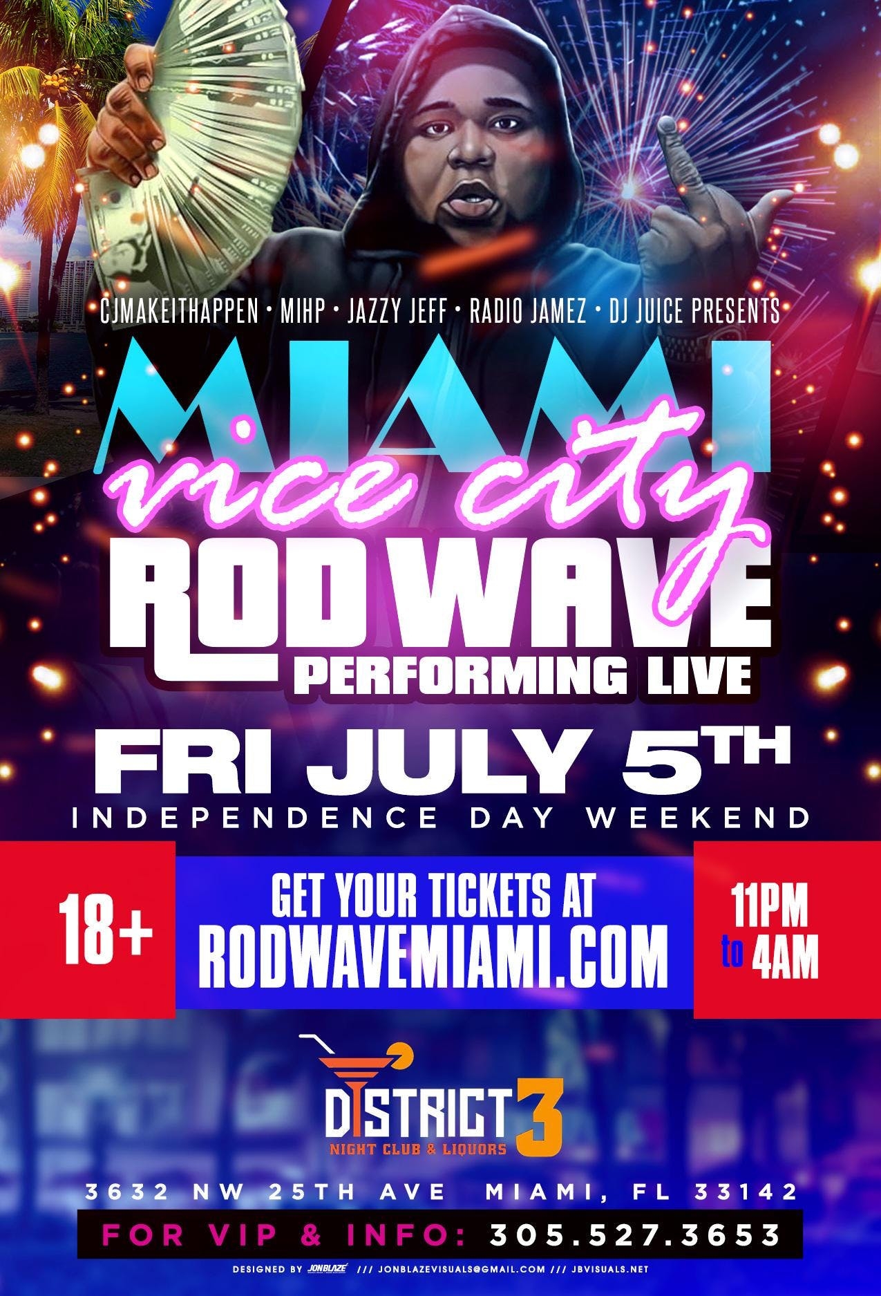 1280x1880 ROD WAVE + BUSHY B LIVE IN CONCERT (MIAMI VICE CITY) JUL 2019, Phone