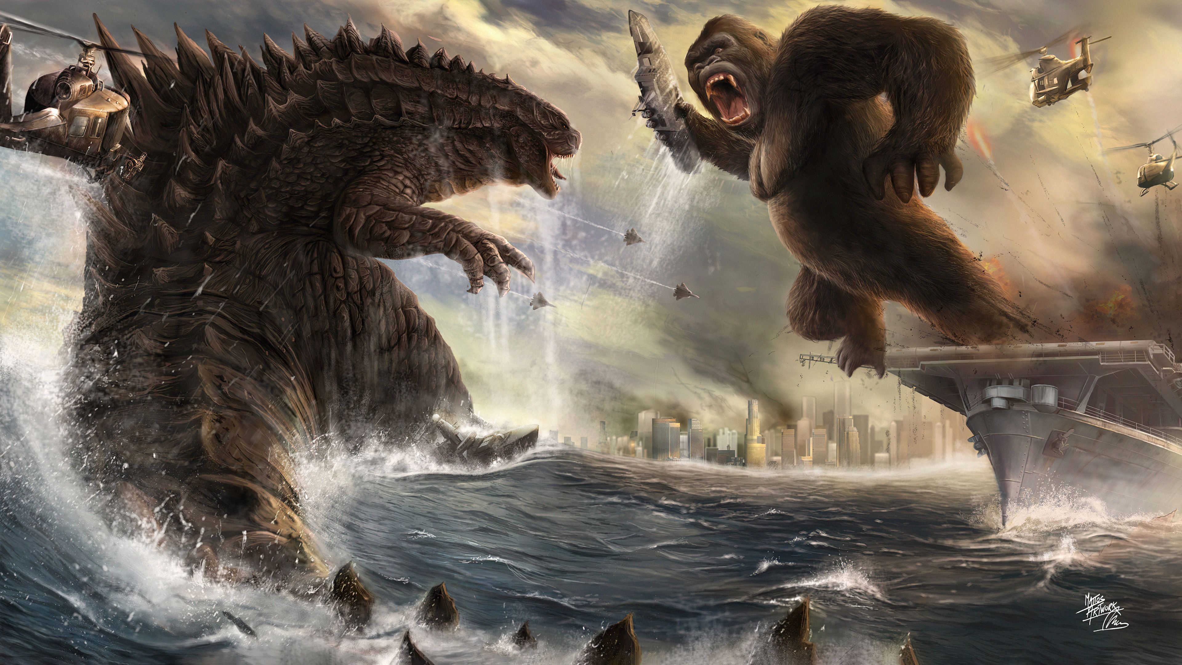 3840x2160 Godzilla Vs King Kong 4k, HD Movies, 4k Wallpaper, Image, Background, Photo and Picture, Desktop