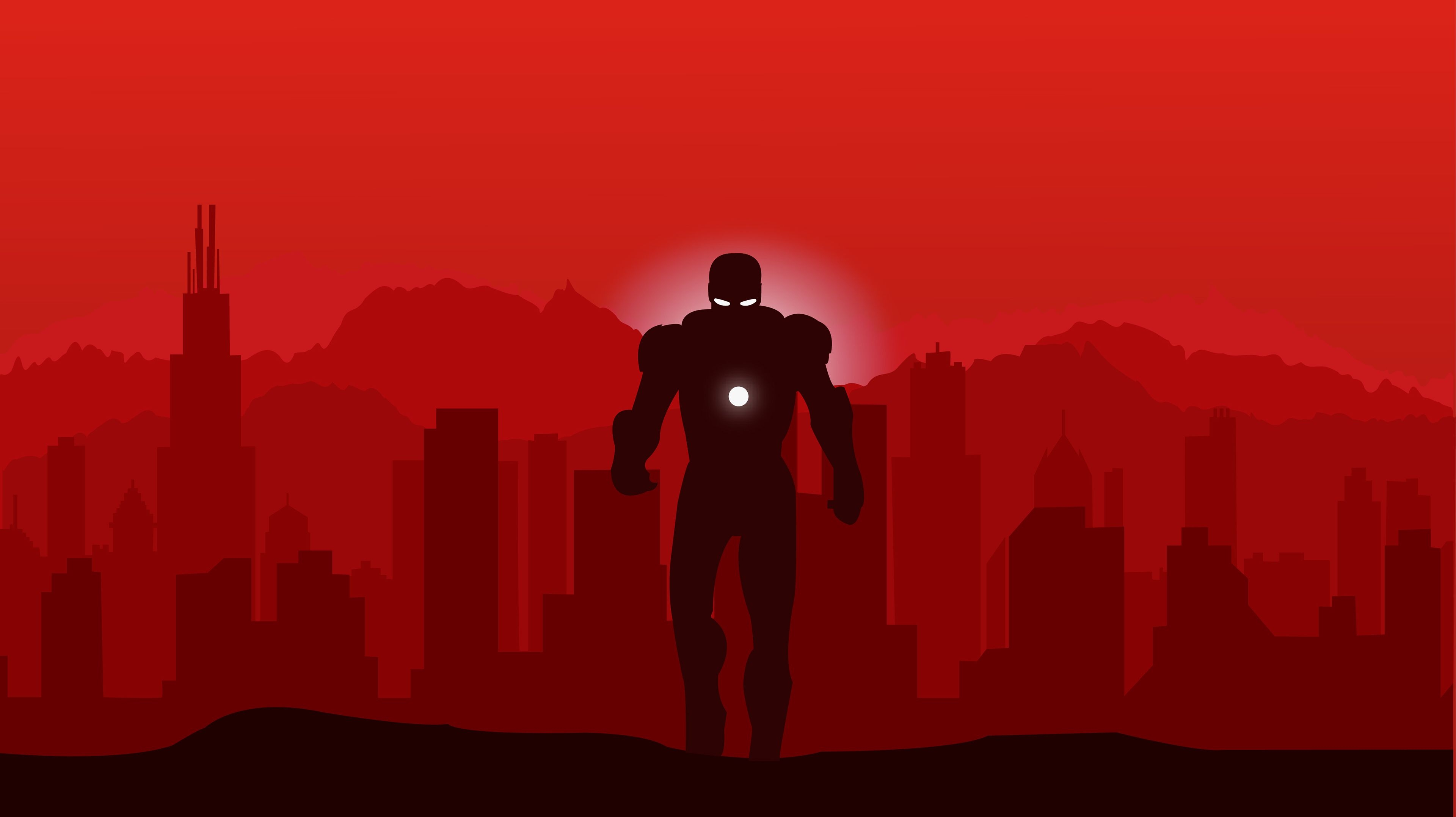 3840x2160 Marvel Iron Man Minimalist Wallpaper, HD Minimalist 4K Wallpaper, Desktop