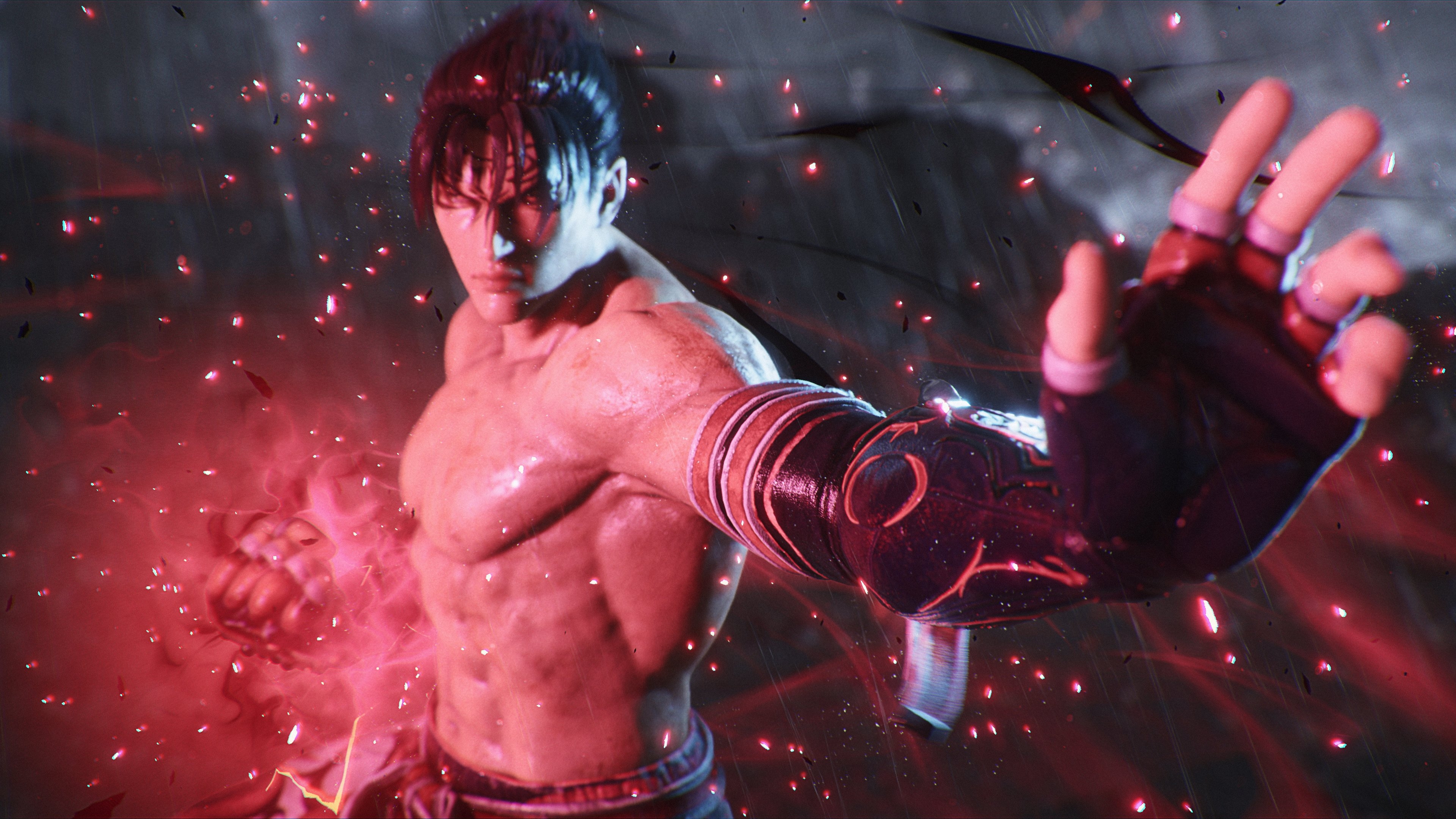 3840x2160 Wallpaper, Tekken 4k, BANDAI NAMCO Entertainment, Jin Kazama, video games, video game man, video game characters, shirtless, Desktop