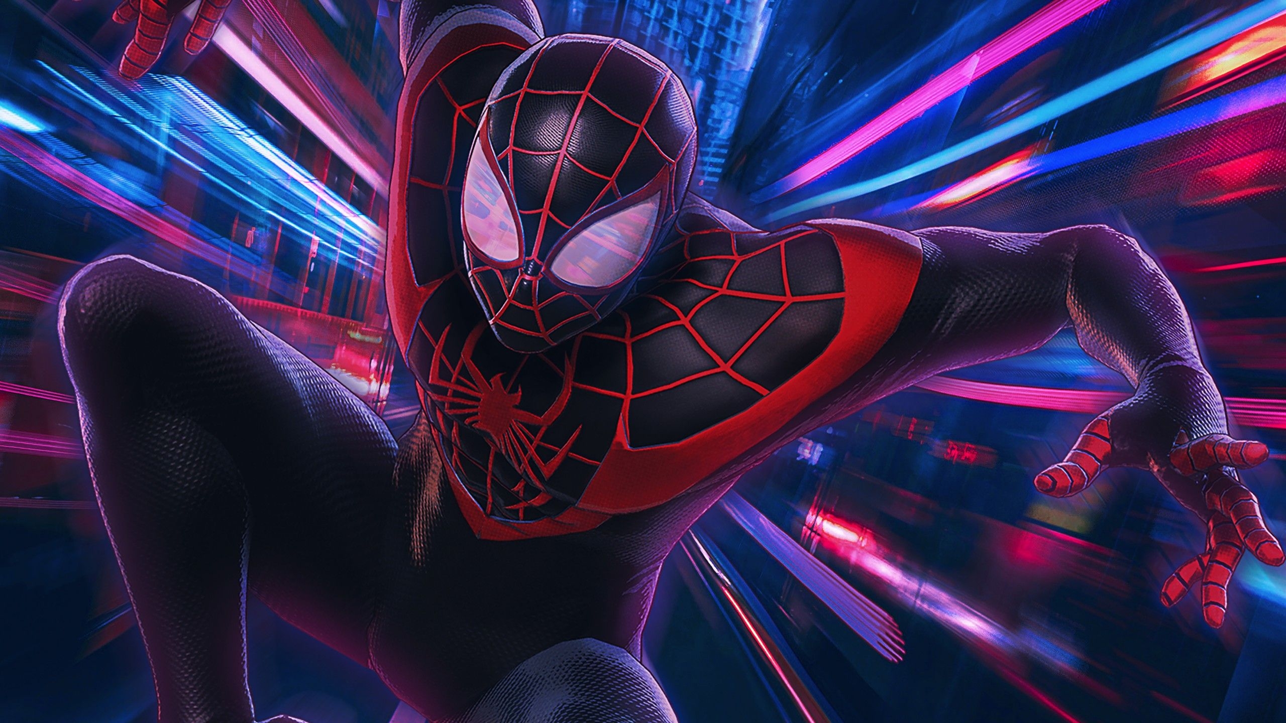 2560x1440 Spider Man 4K Wallpaper, Miles Morales,, Into The Spider Verse, Marvel Superheroes, Graphics CGI, Desktop