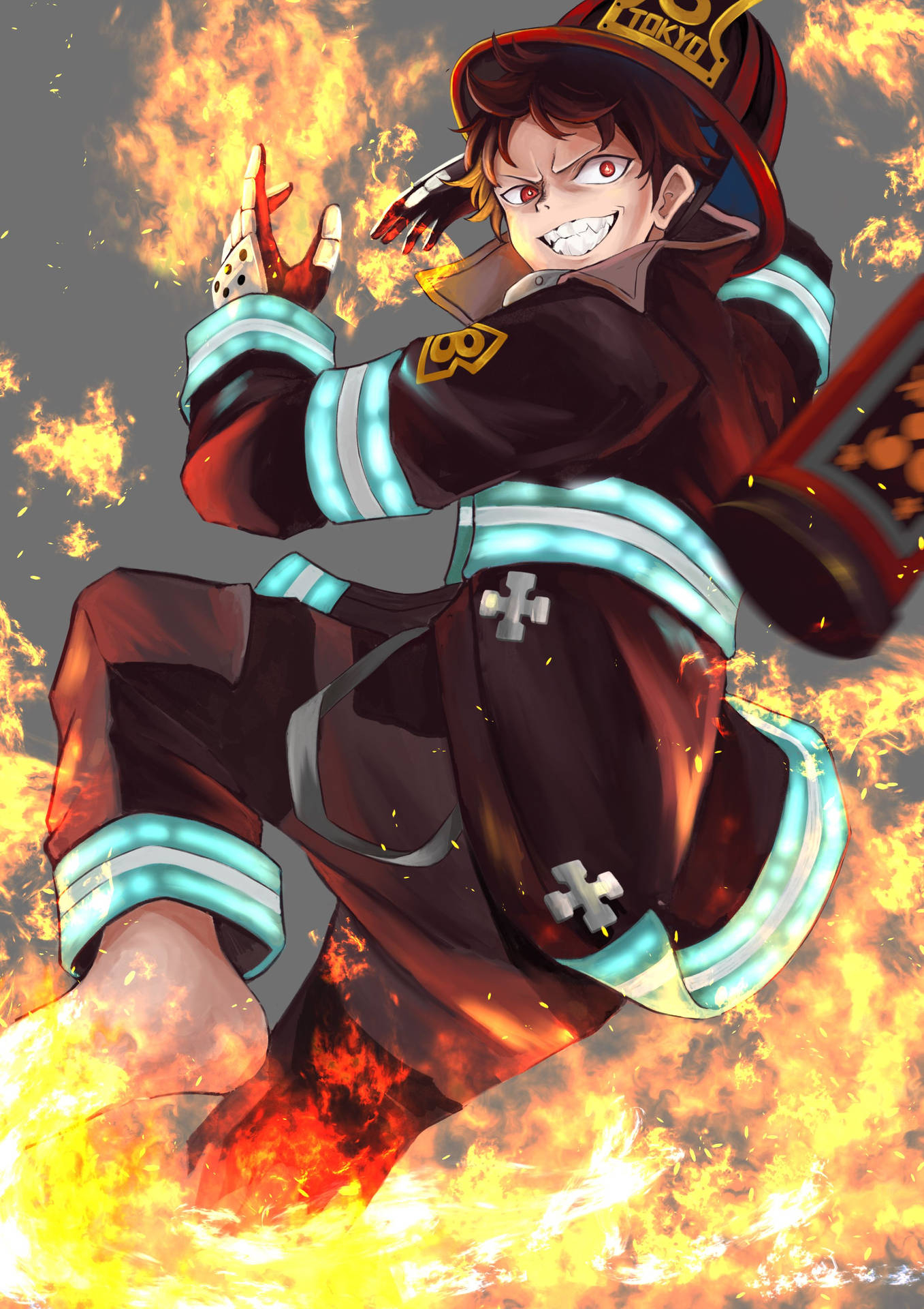 1360x1920 Download Fire Force Wallpaper, Phone