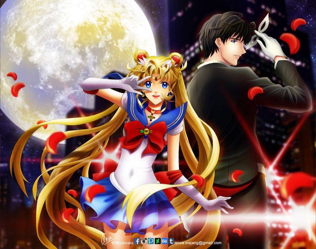 1010x800 SAILORMOON + TUXEDO MASK, Desktop