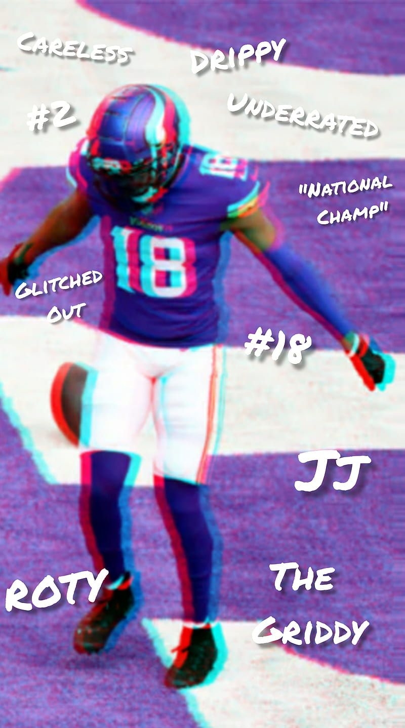 800x1440 Justin Jefferson Wallpaper Explore more American, American Football Wide Receiver, Football, Just. Nfl football wallpaper, Nfl football picture, Vikings football, Phone