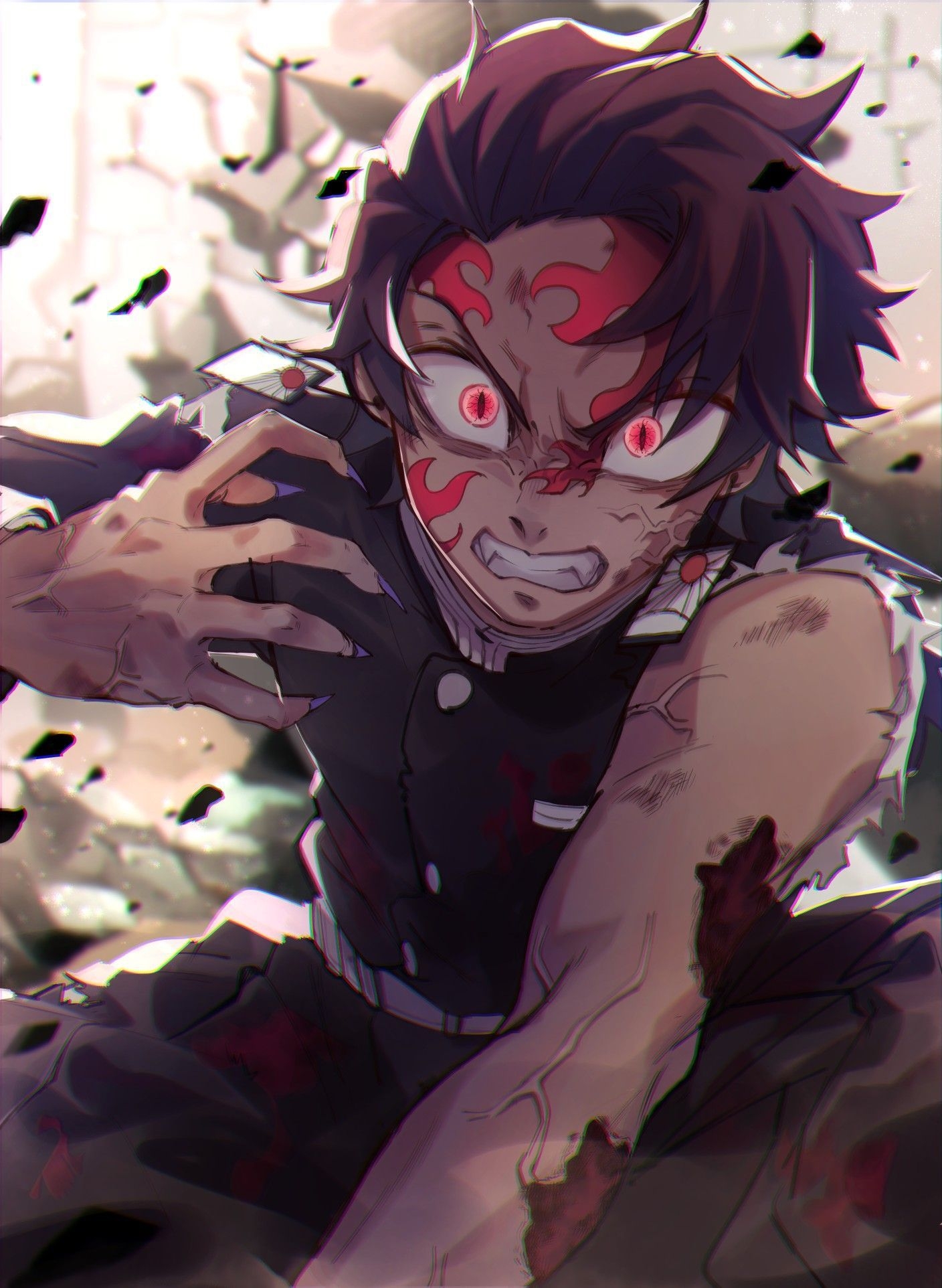 1410x1930 Tanjiro the Demon King PFP, Phone