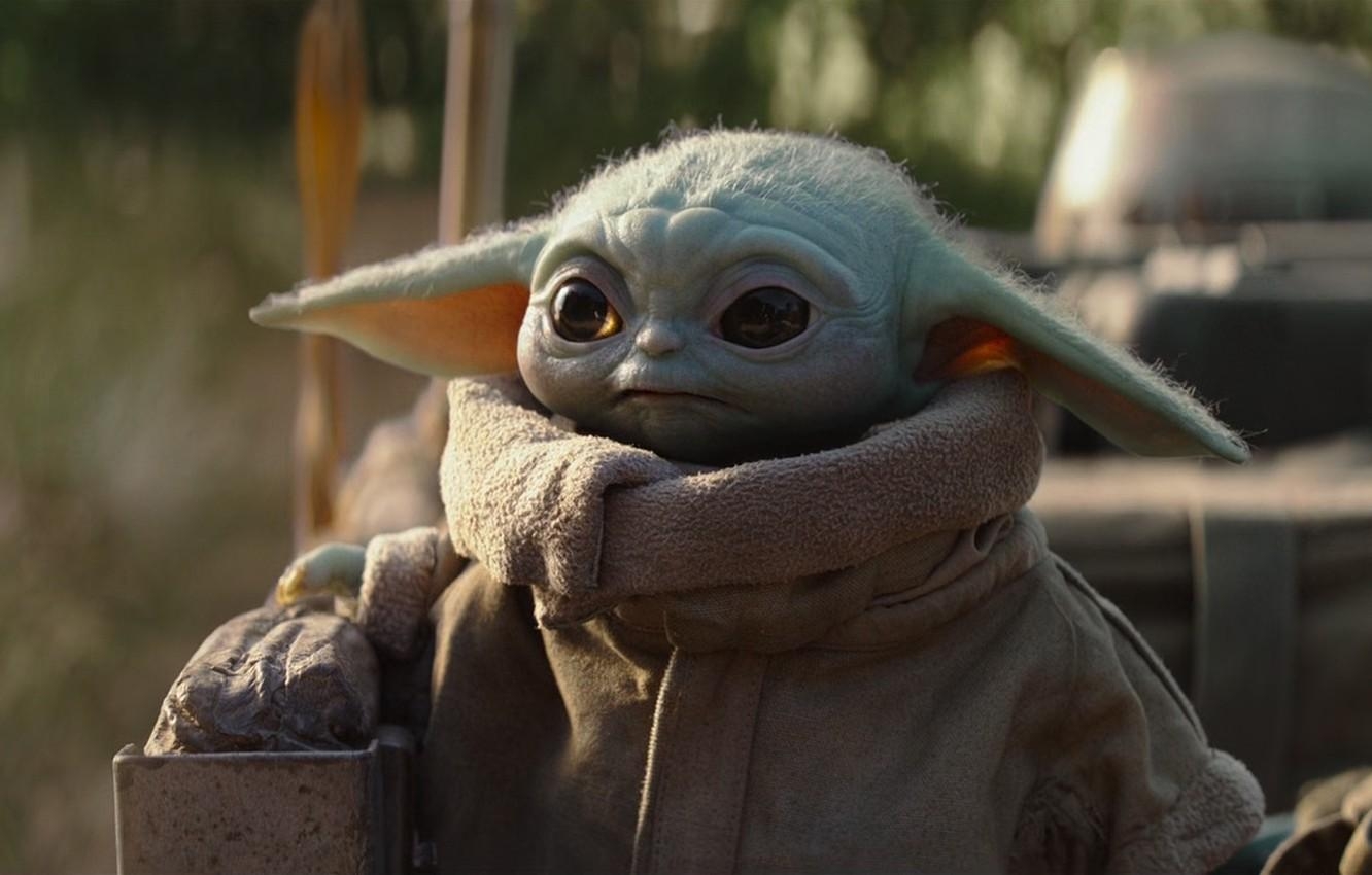 1340x850 Wallpaper green, star wars, series, baby, yoda, cute, mandalorian, the mandalorian, baby yoda image for desktop, section фильмы, Desktop